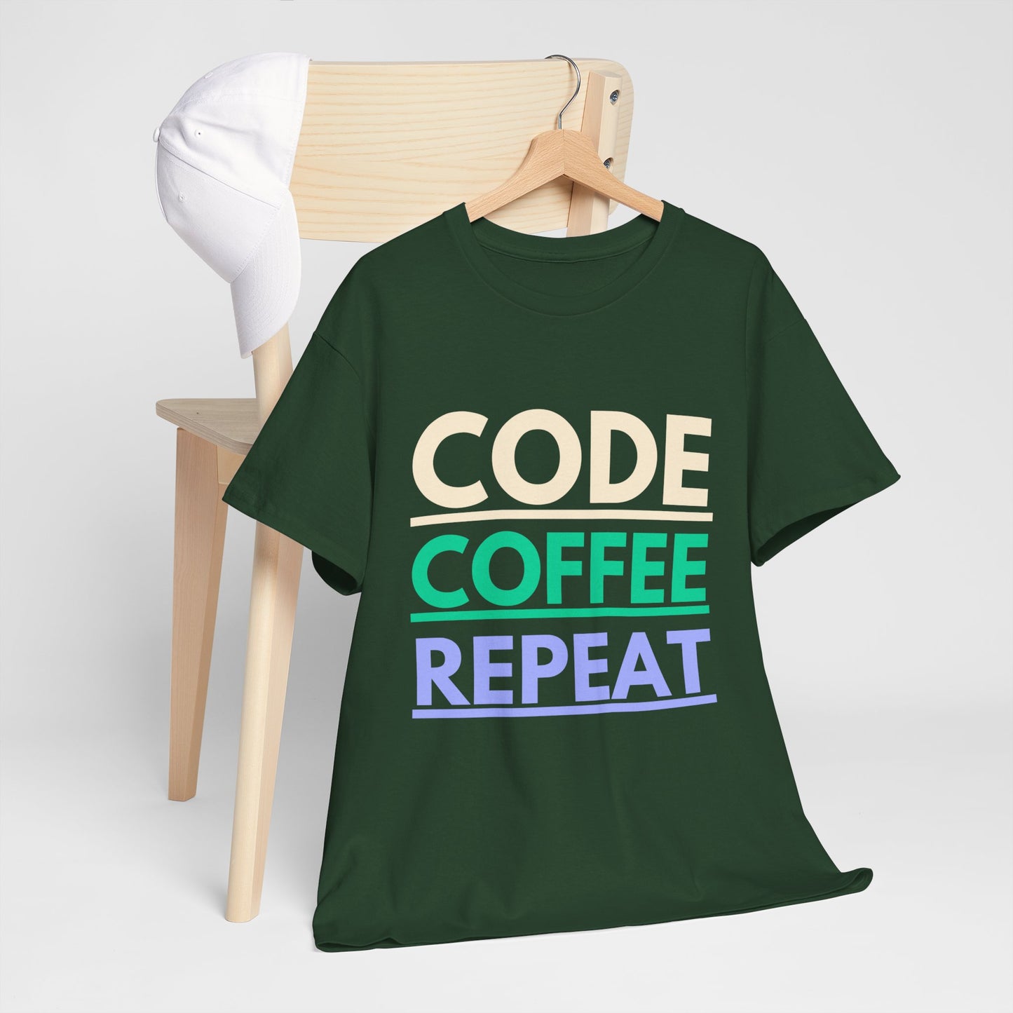 Code Coffee Repeat Cotton Tee