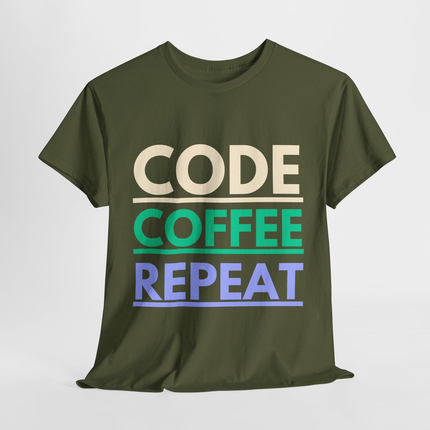 Code Coffee Repeat Cotton Tee