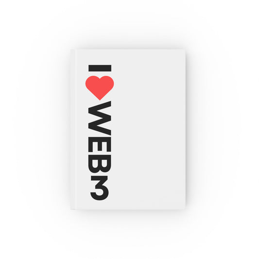 I <3 WEB3 White A5 Notebook