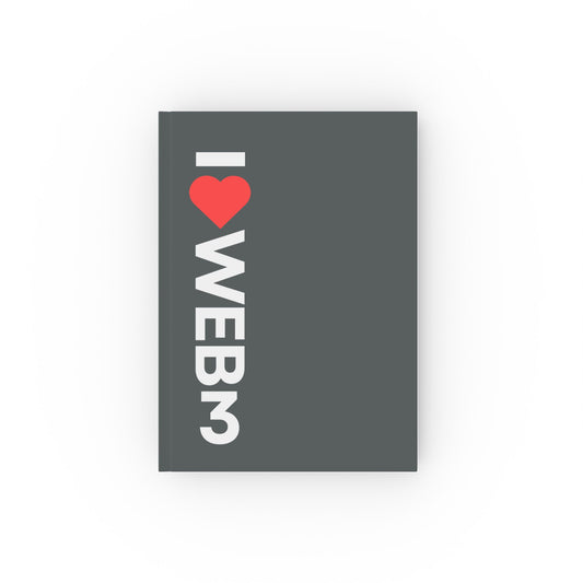 I <3 WEB3 Grey A5 Notebook