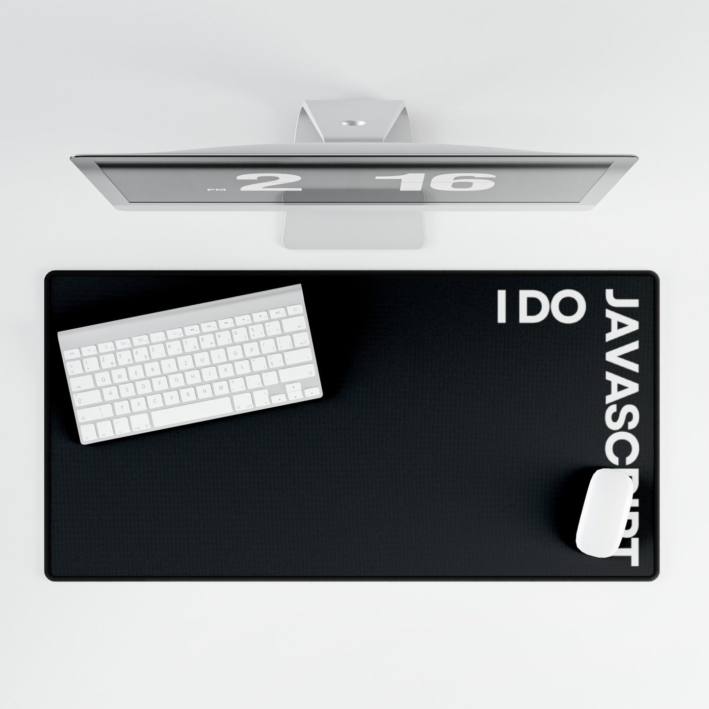 I Do JavaScript Black Desk Mat