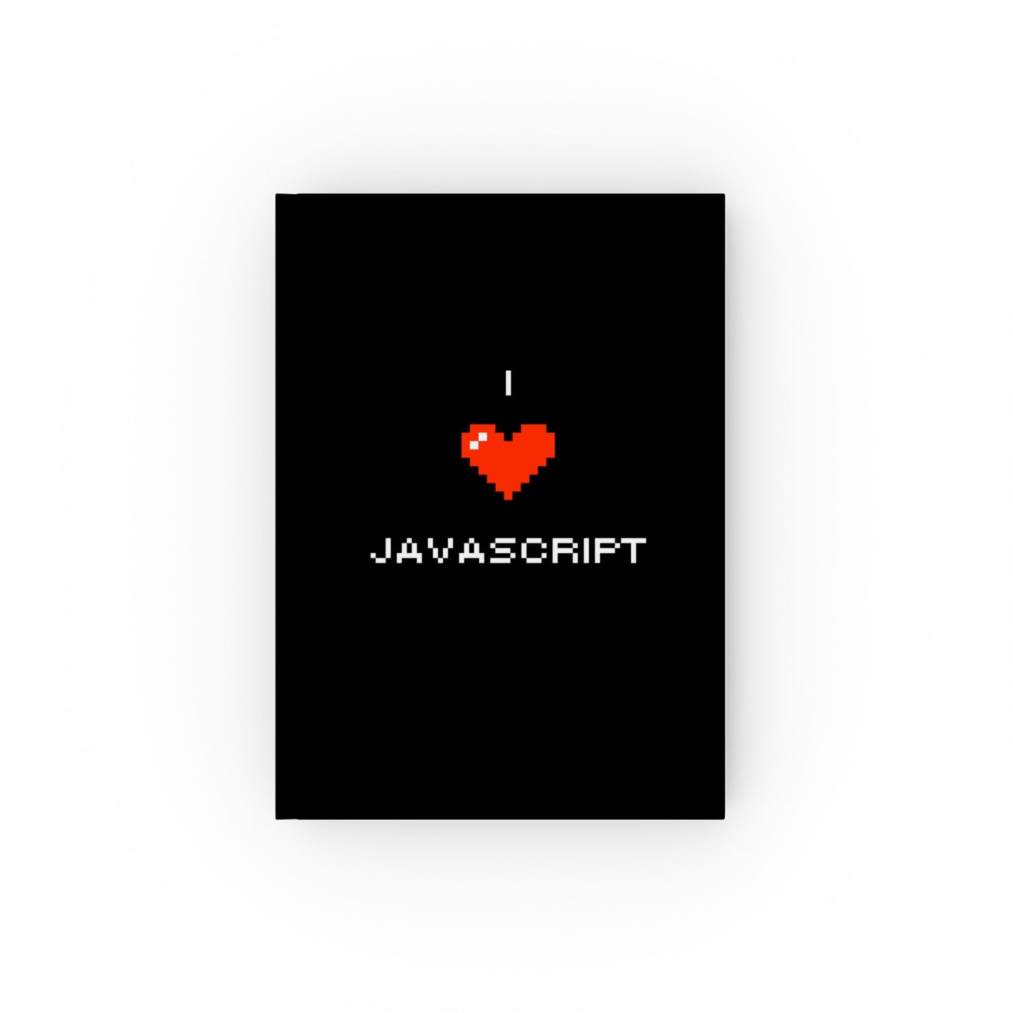 I Heart JavaScript Black A5 Notebook