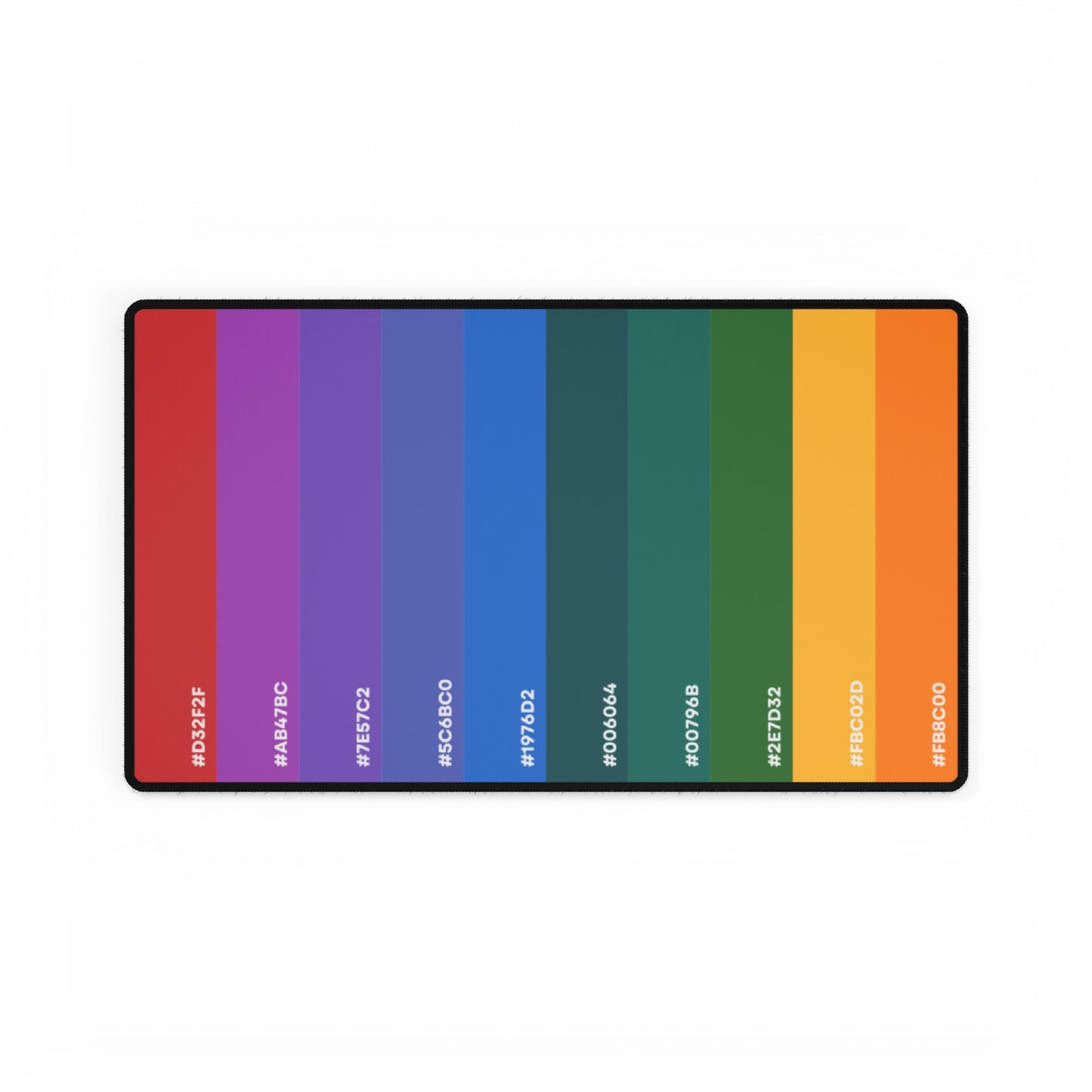 Hex Rainbow Desk Mat