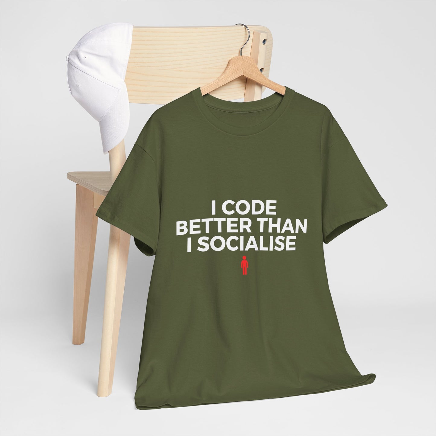 I Code Better Than I Socialise Cotton Tee
