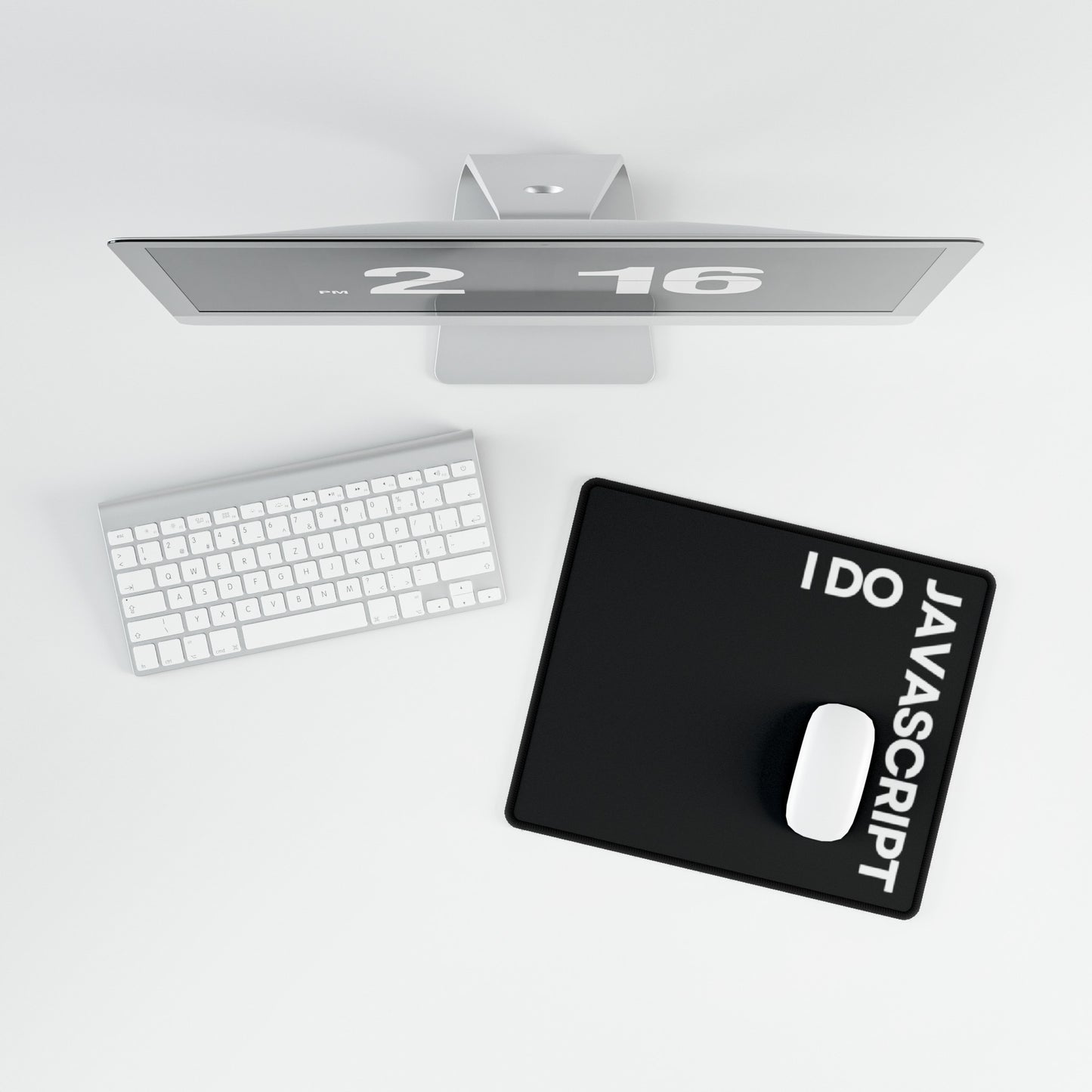 I Do JavaScript Black Desk Mat