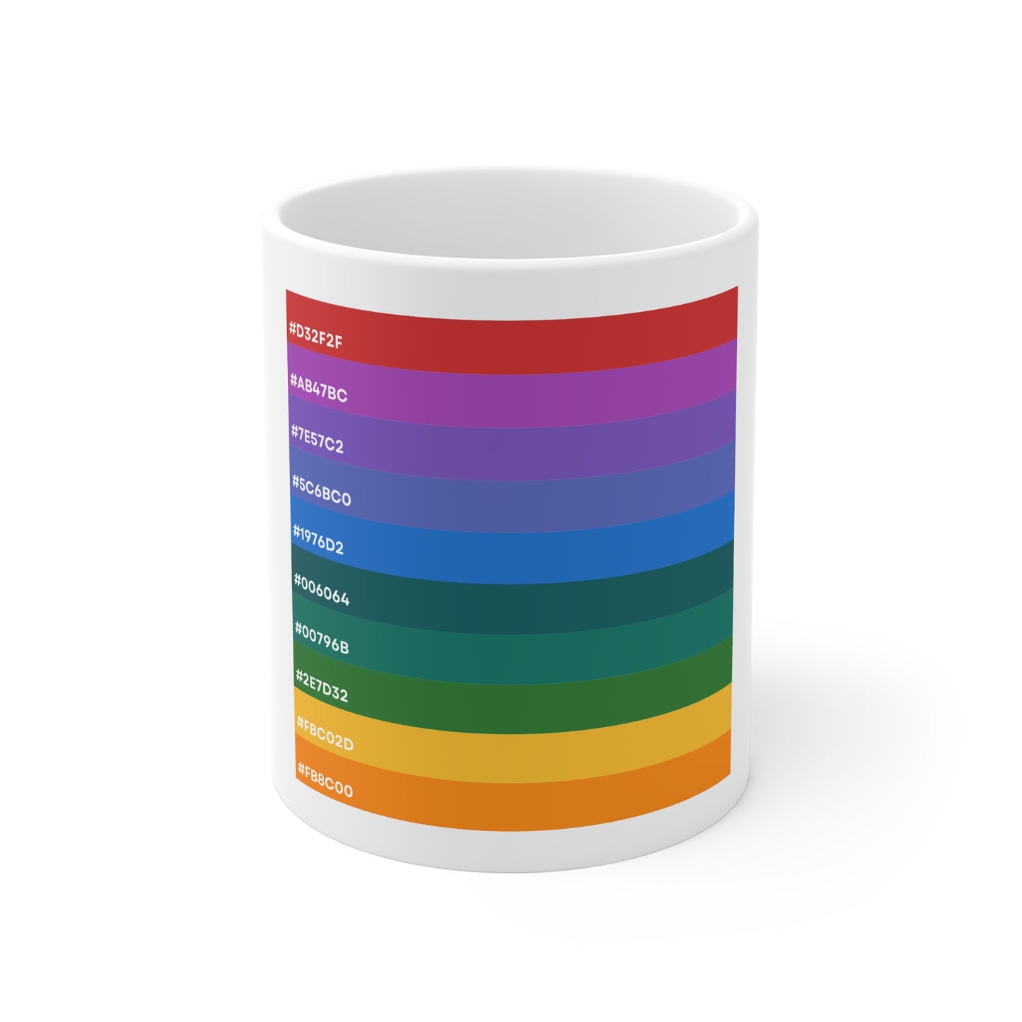 Hex Rainbow 11oz White Mug