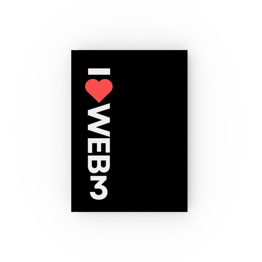 I <3 WEB3 Black A5 Notebook