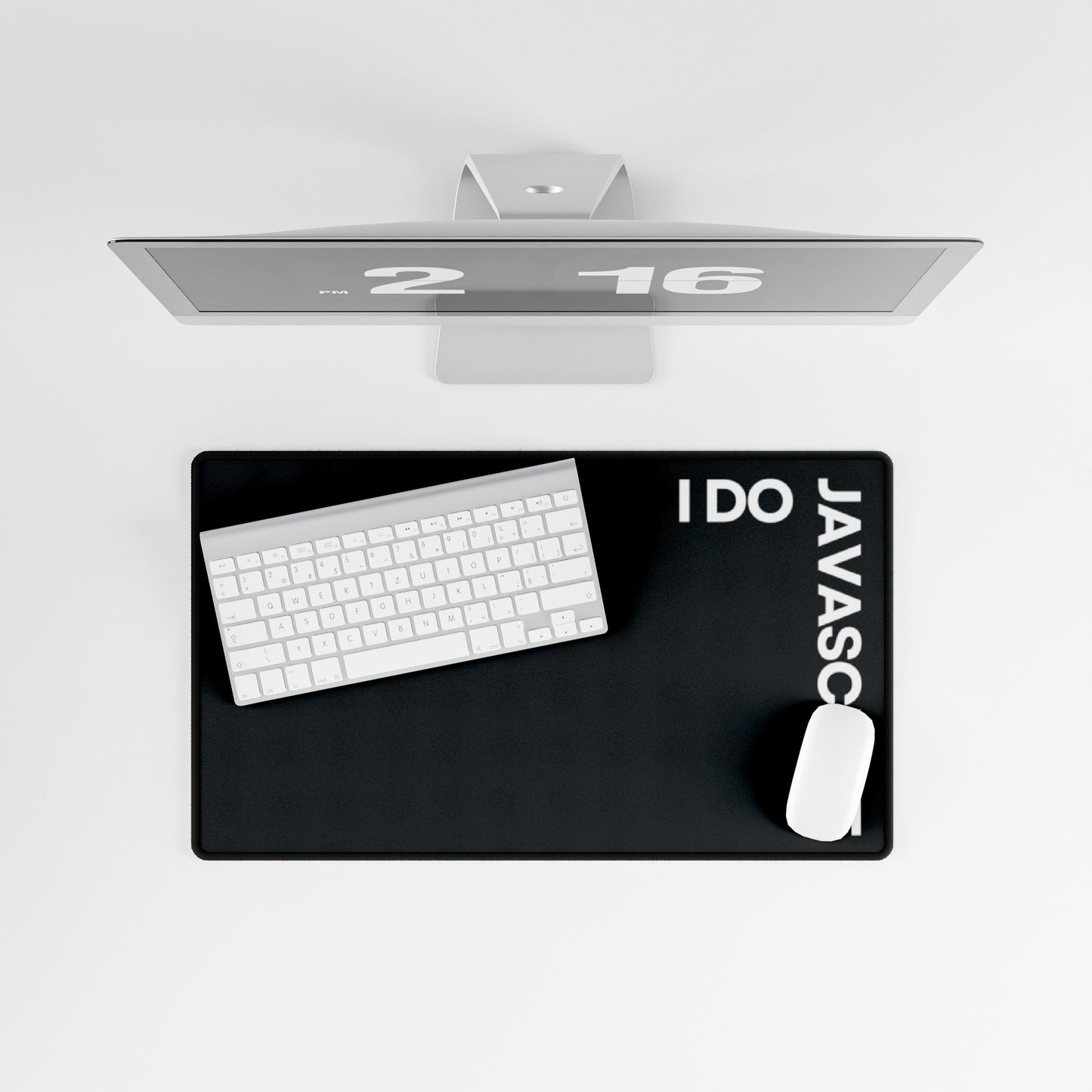 I Do JavaScript Black Desk Mat