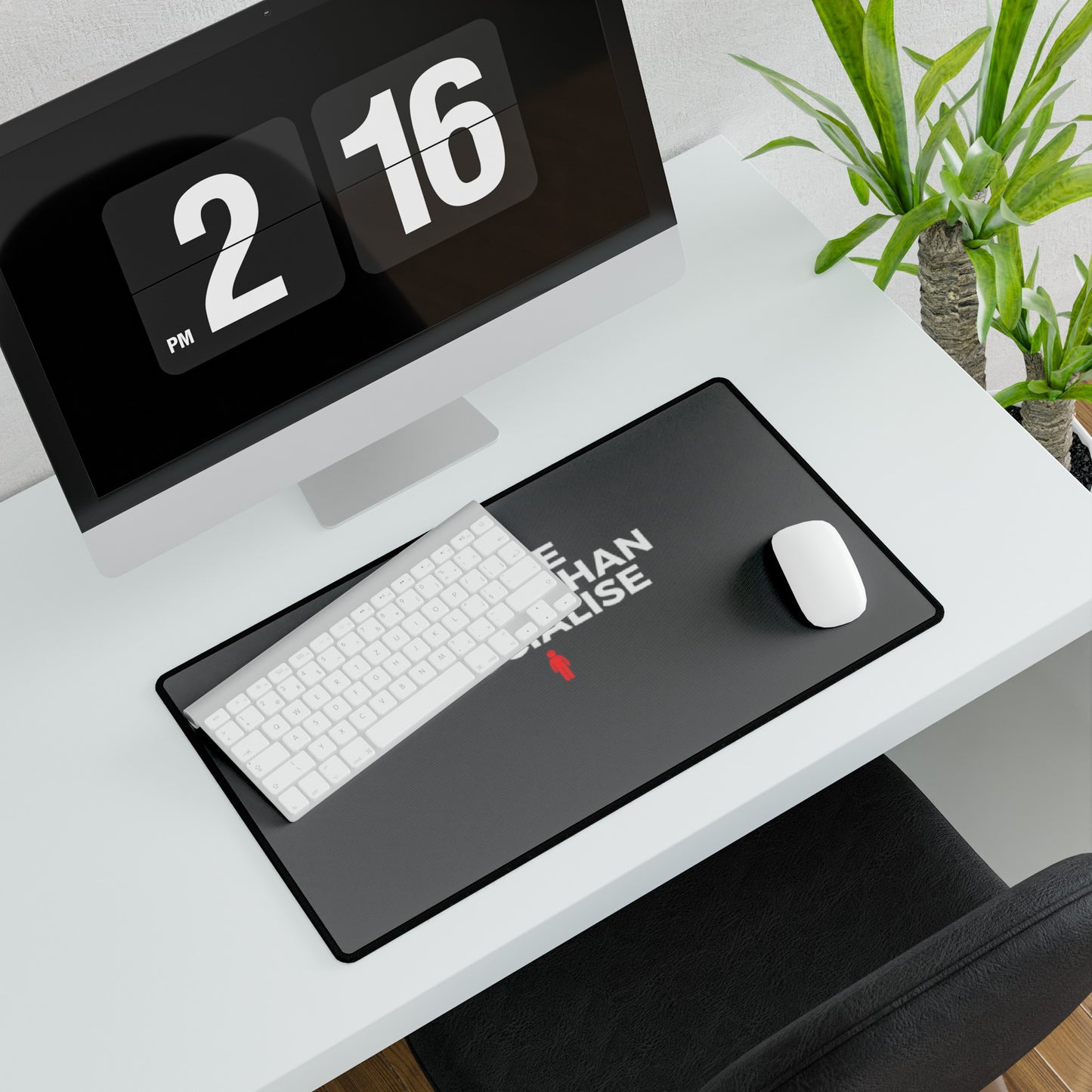 I Code Better Than I Socialise Grey Desk Mat