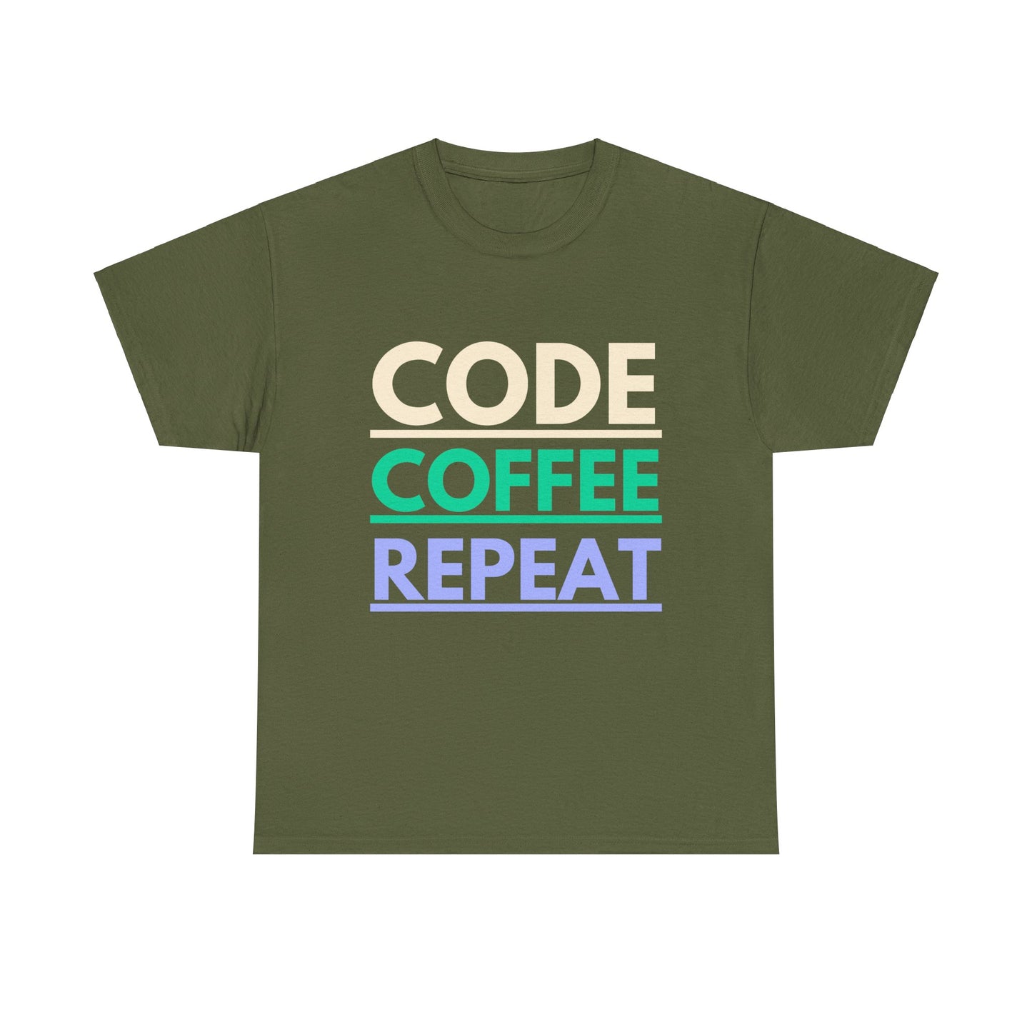 Code Coffee Repeat Cotton Tee