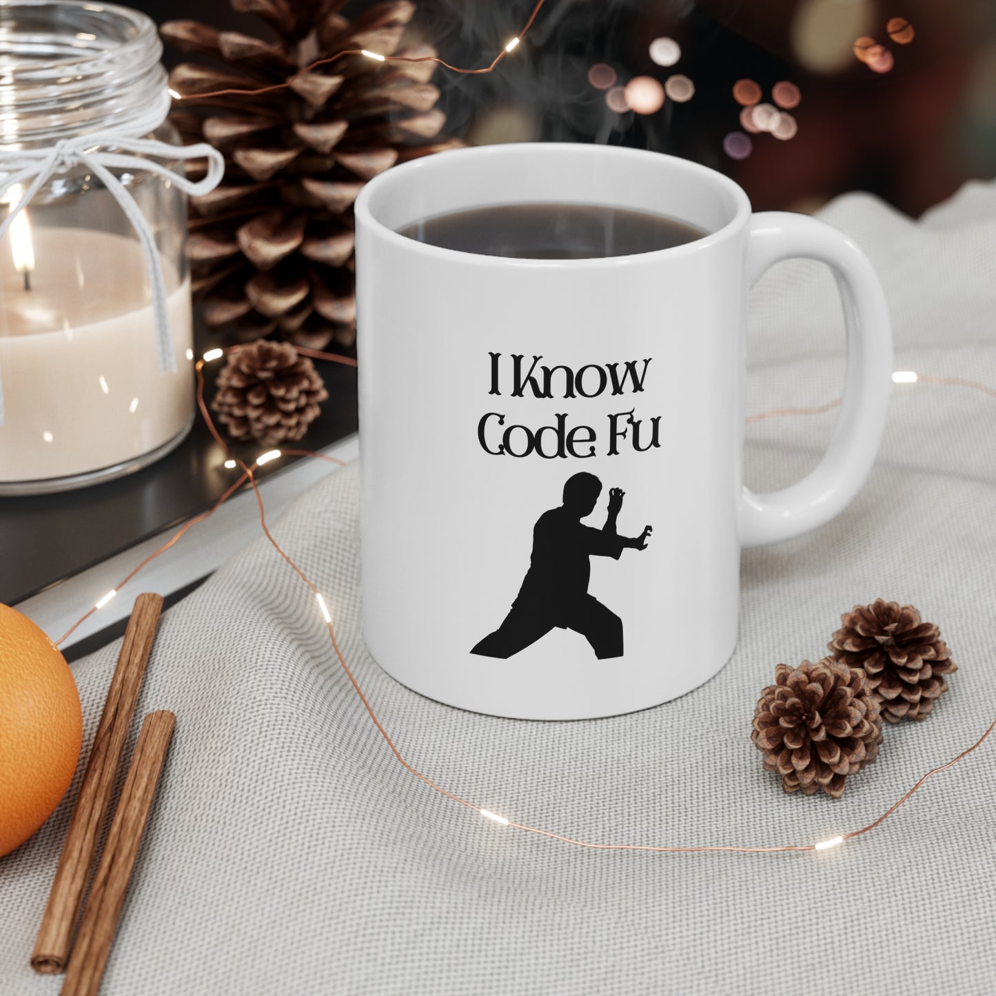 I Know Code Fu 11oz White Mug