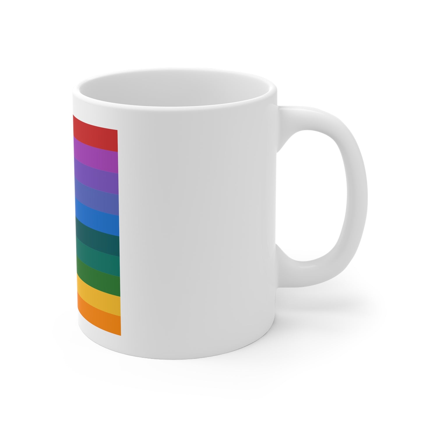 Hex Rainbow 11oz White Mug