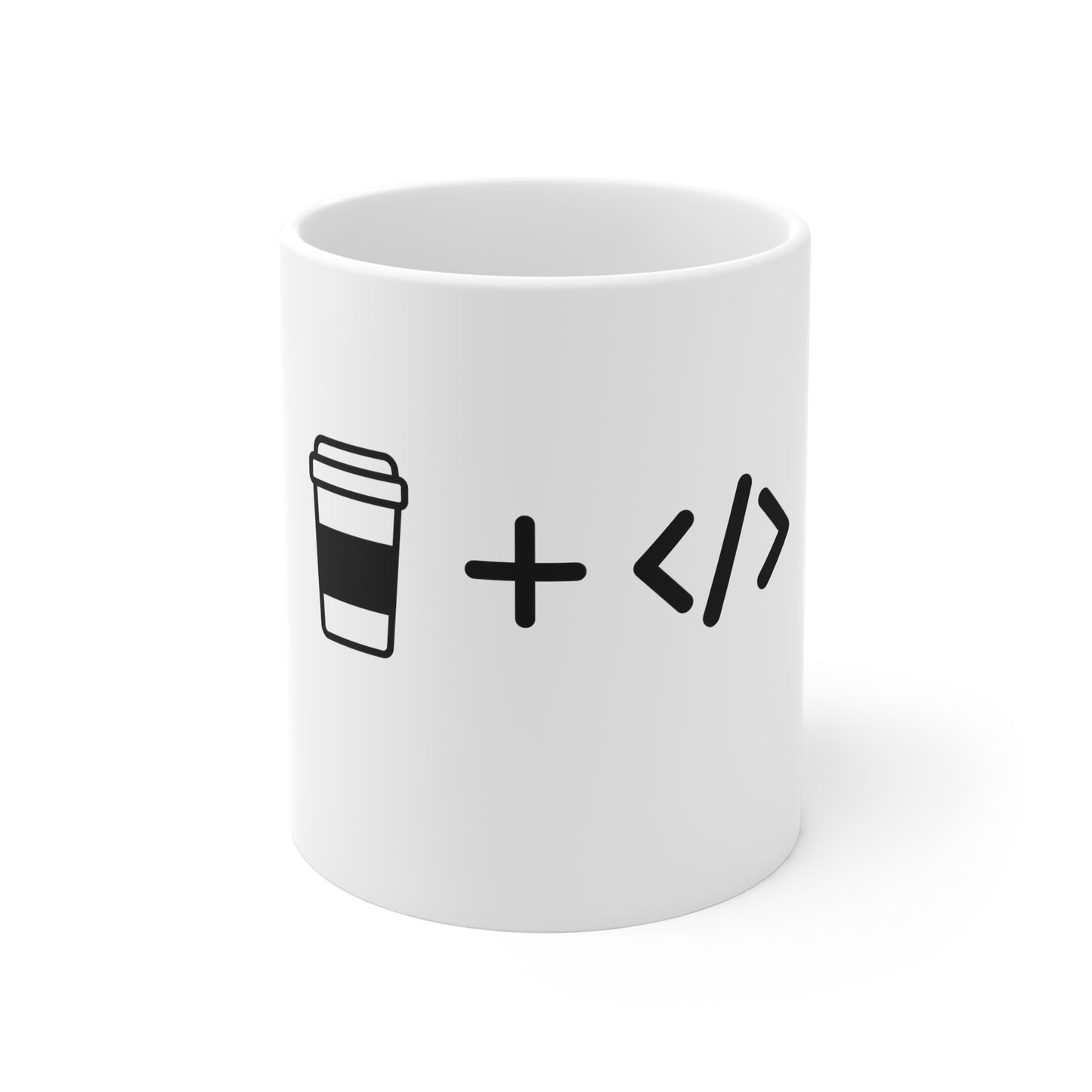 Coffee and Code 11oz White Mug