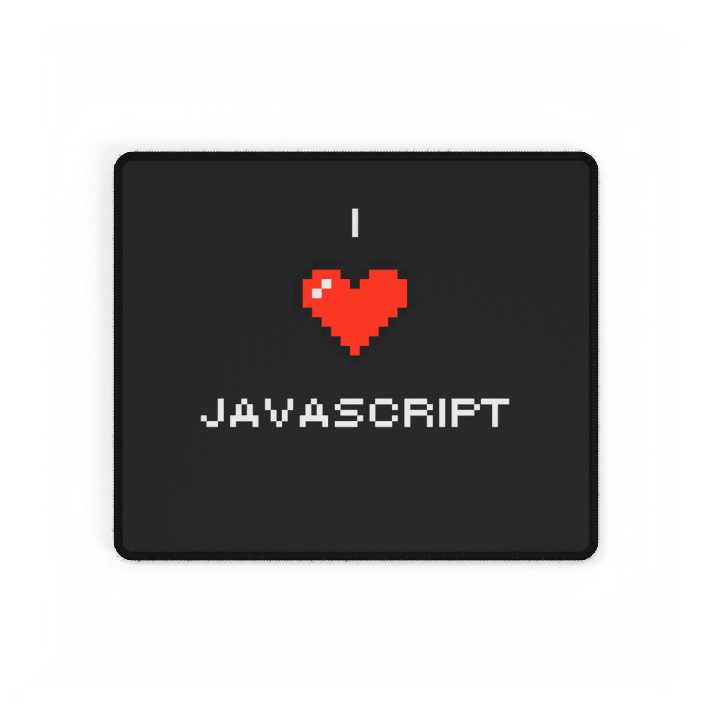 I Heart JavaScript Black Desk Mat