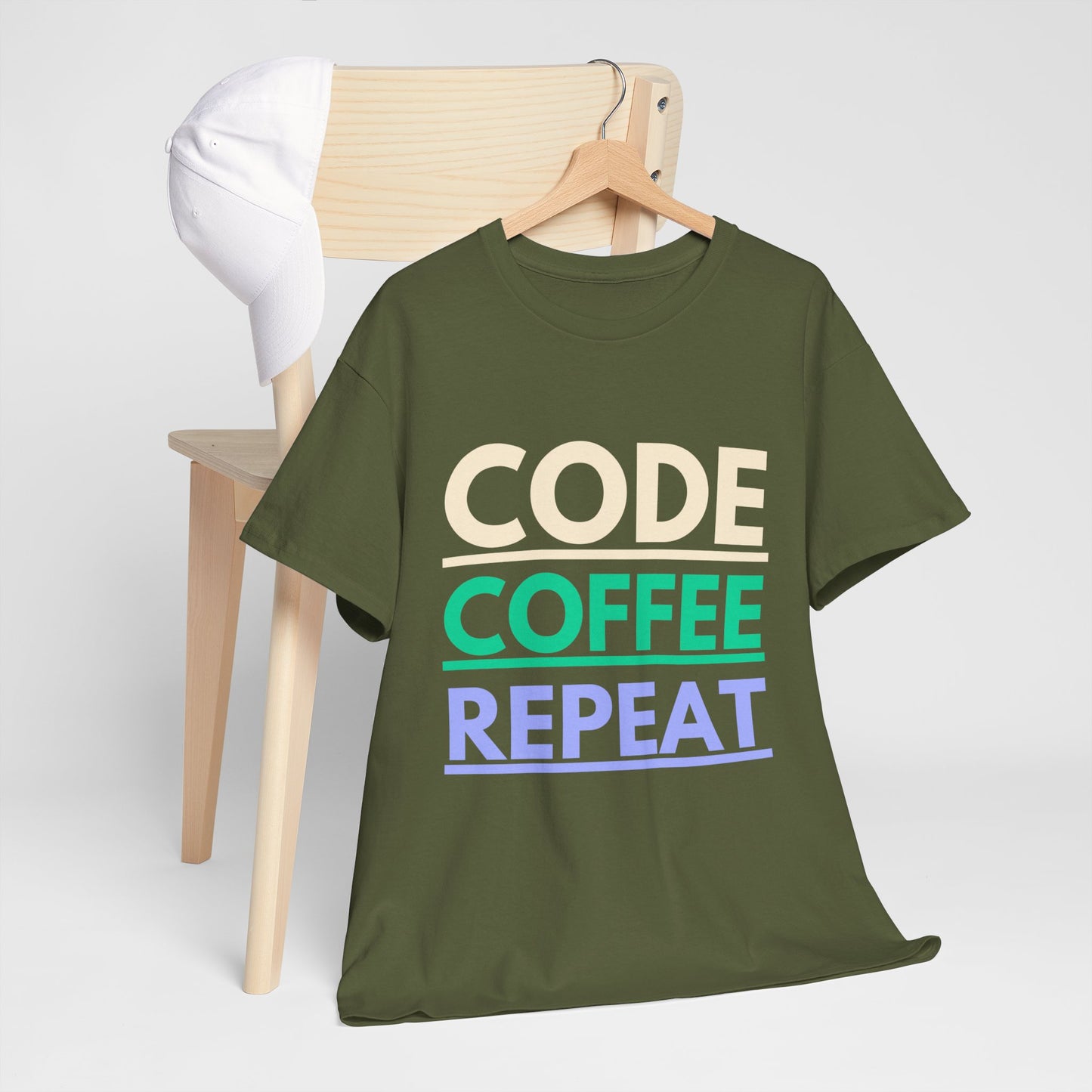 Code Coffee Repeat Cotton Tee