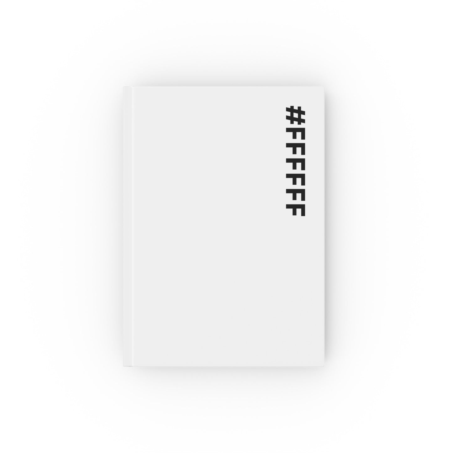 #FFFFFF Hard Backed Notebook