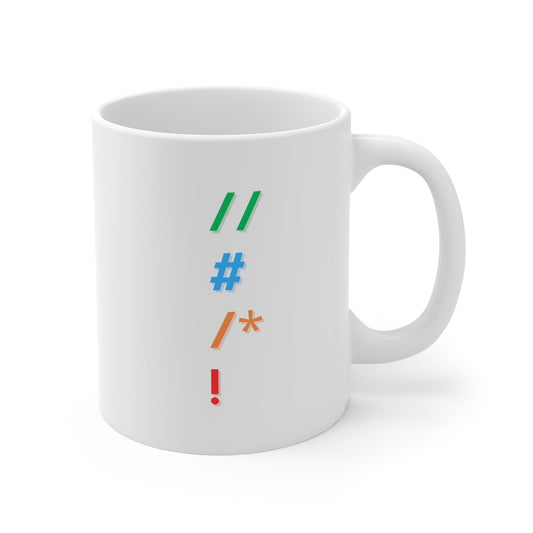 Comments 11oz White Mug - Coder Cave