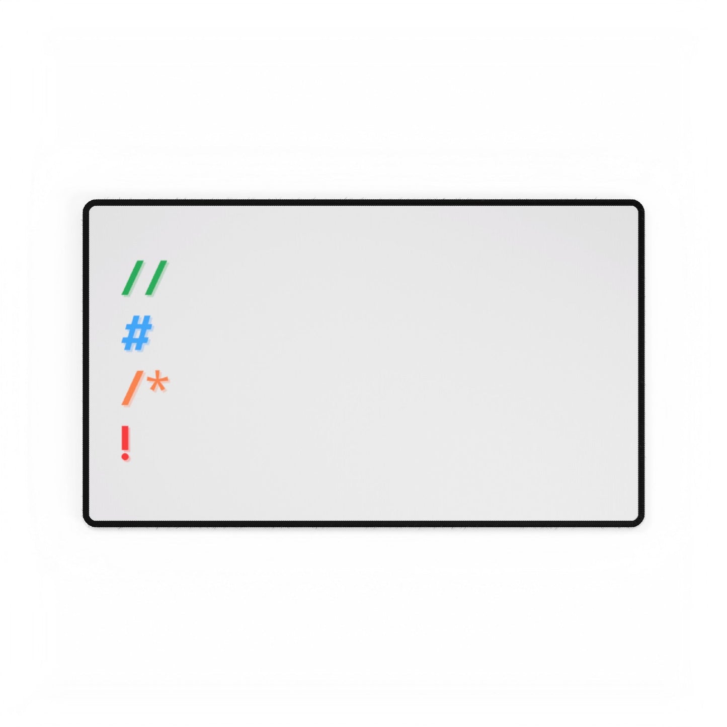 Comments White Desk Mat - Coder Cave
