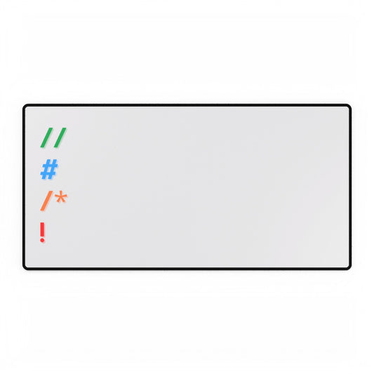 Comments White Desk Mat - Coder Cave