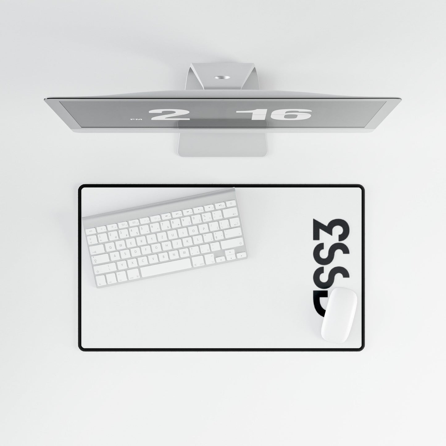 CSS3 White Desk Mat - Coder Cave