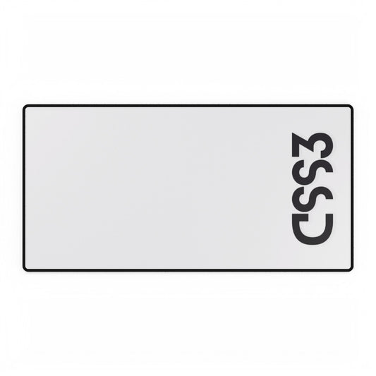 CSS3 White Desk Mat - Coder Cave