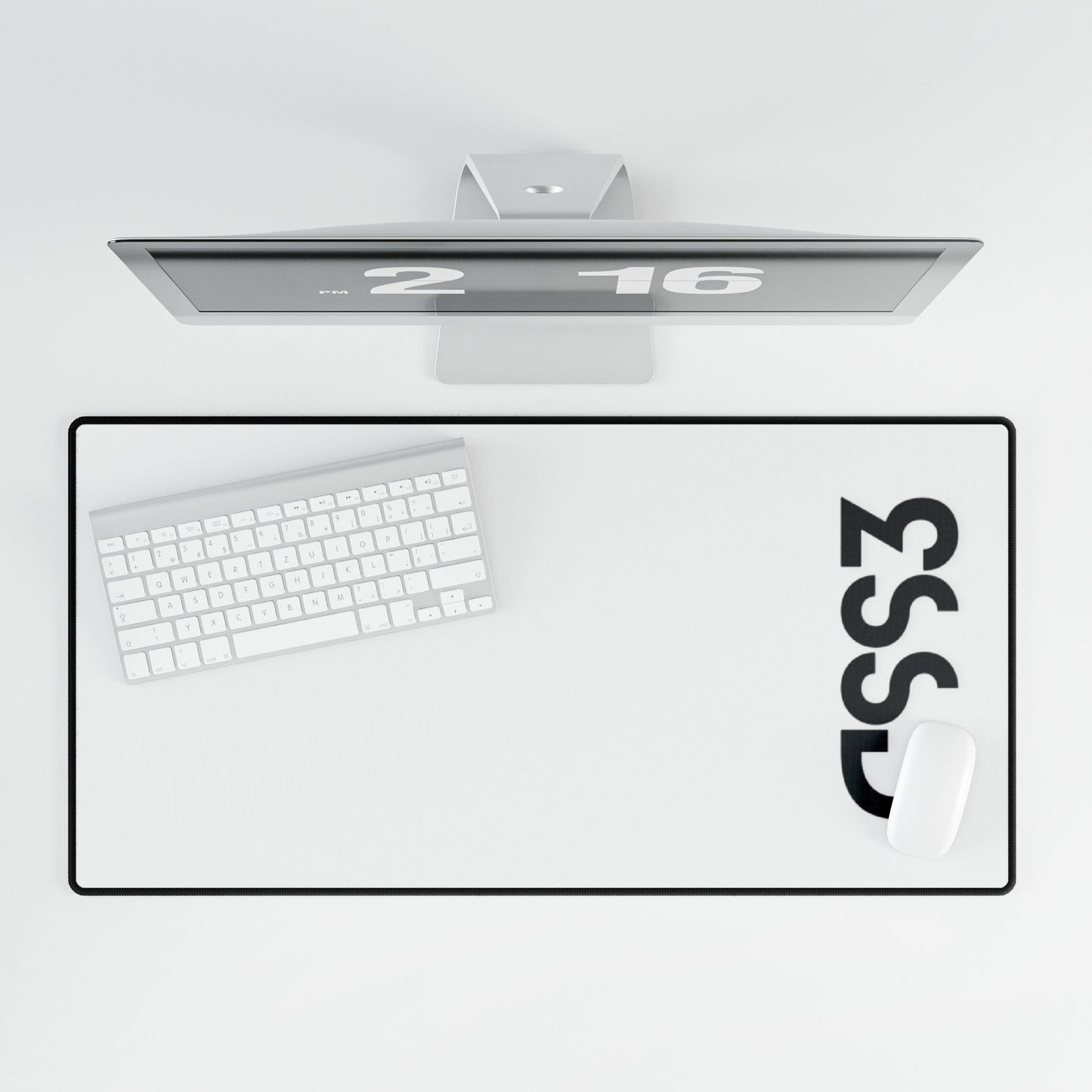 CSS3 White Desk Mat - Coder Cave