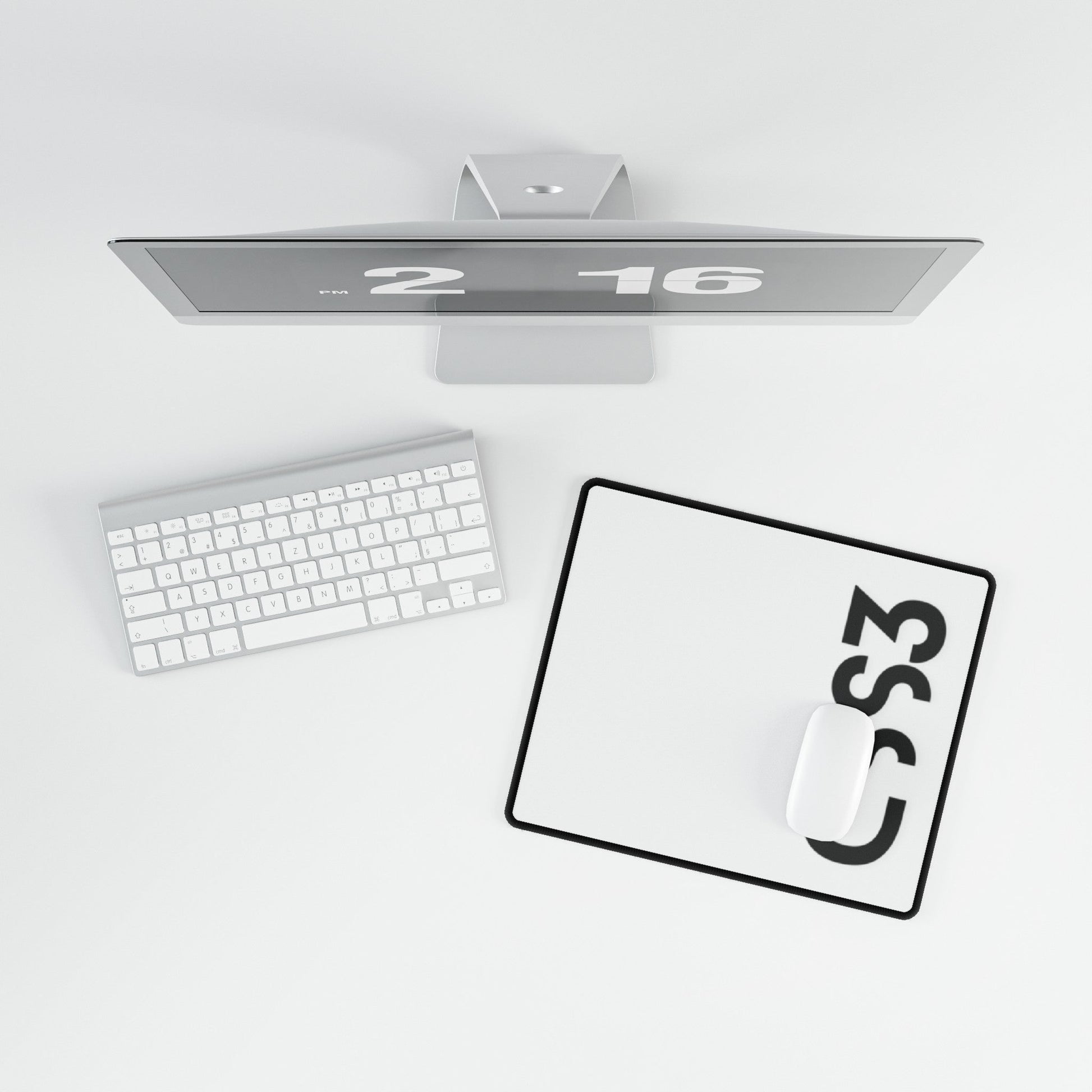CSS3 White Desk Mat - Coder Cave