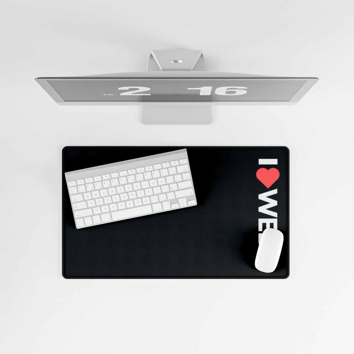 I <3 WEB3 Black Desk Mat - Coder Cave