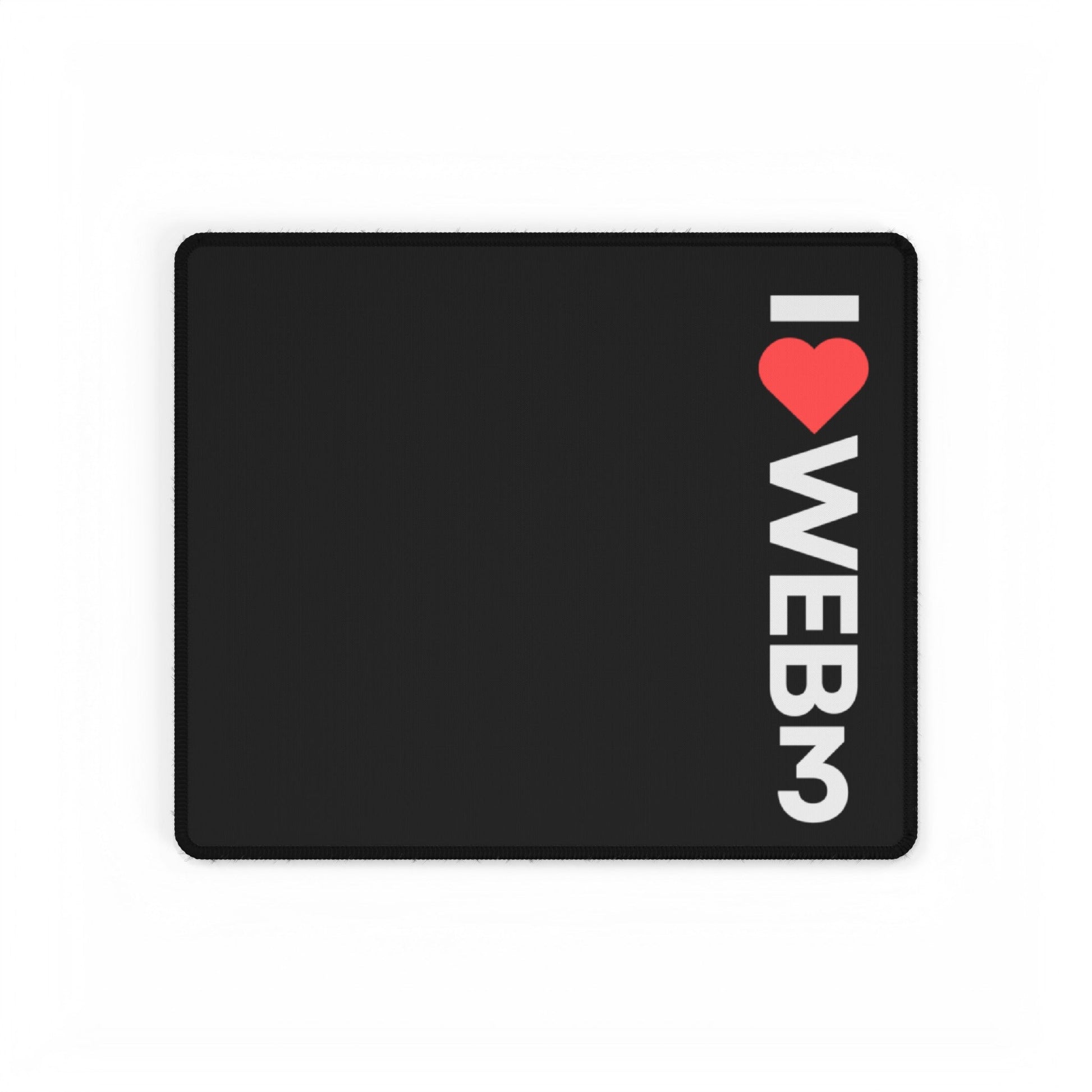 I <3 WEB3 Black Desk Mat - Coder Cave