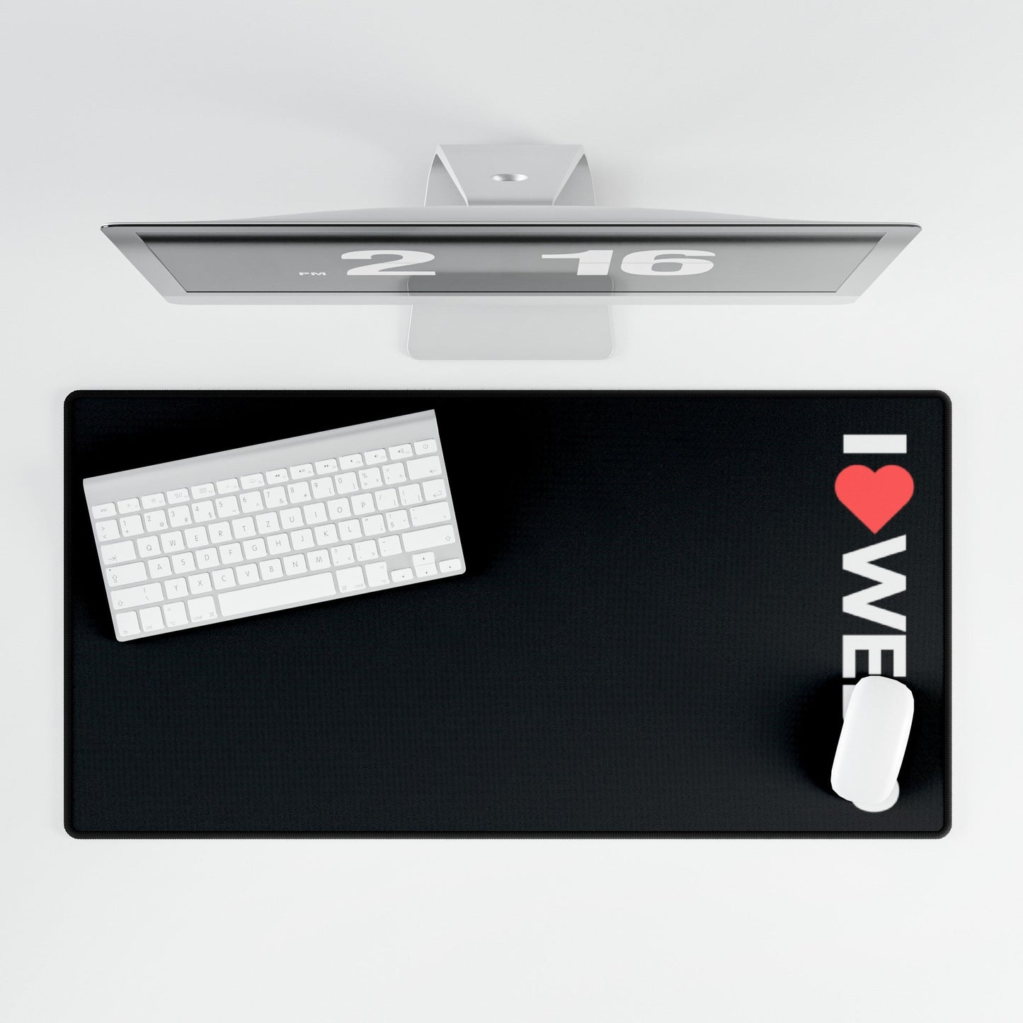 I <3 WEB3 Black Desk Mat - Coder Cave