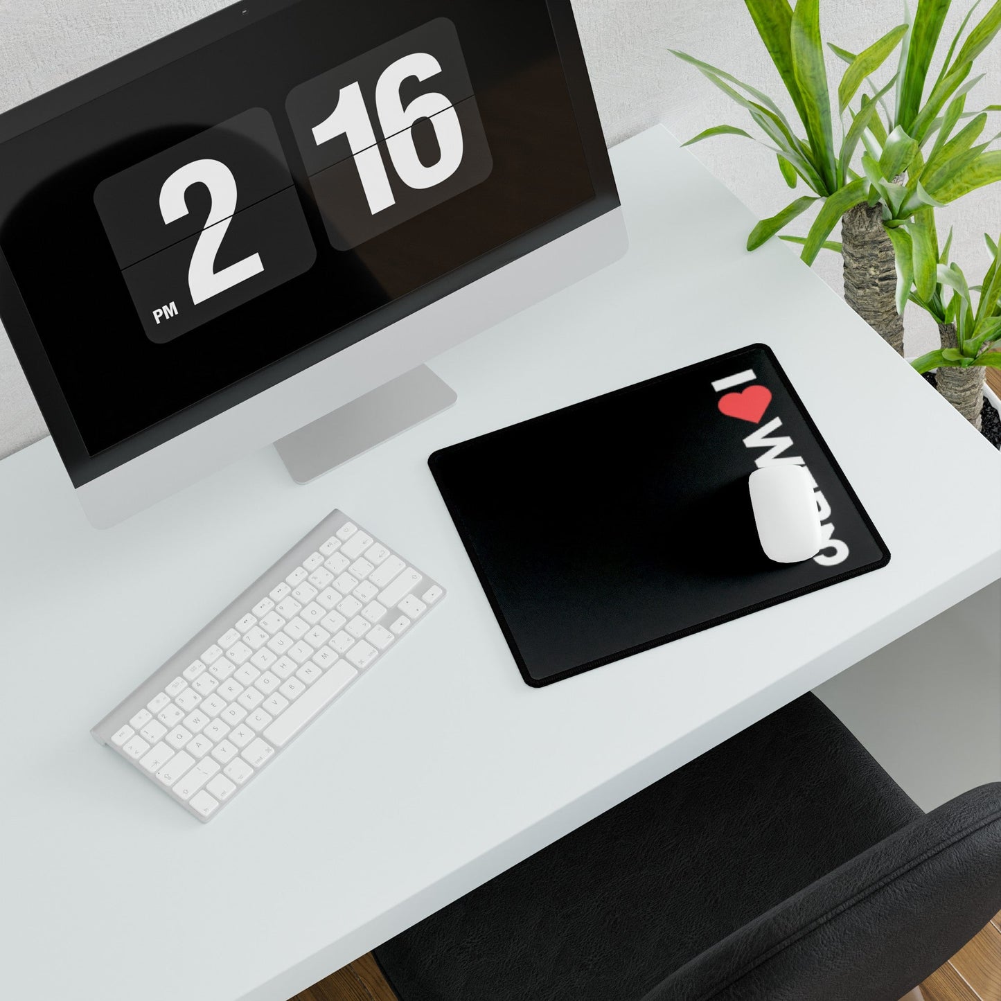 I <3 WEB3 Black Desk Mat - Coder Cave