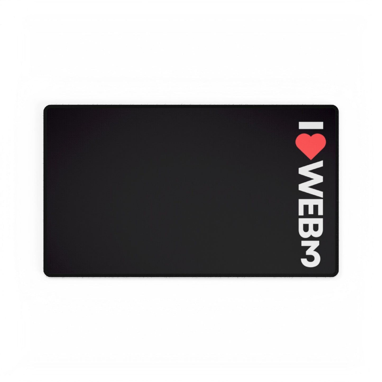 I <3 WEB3 Black Desk Mat - Coder Cave