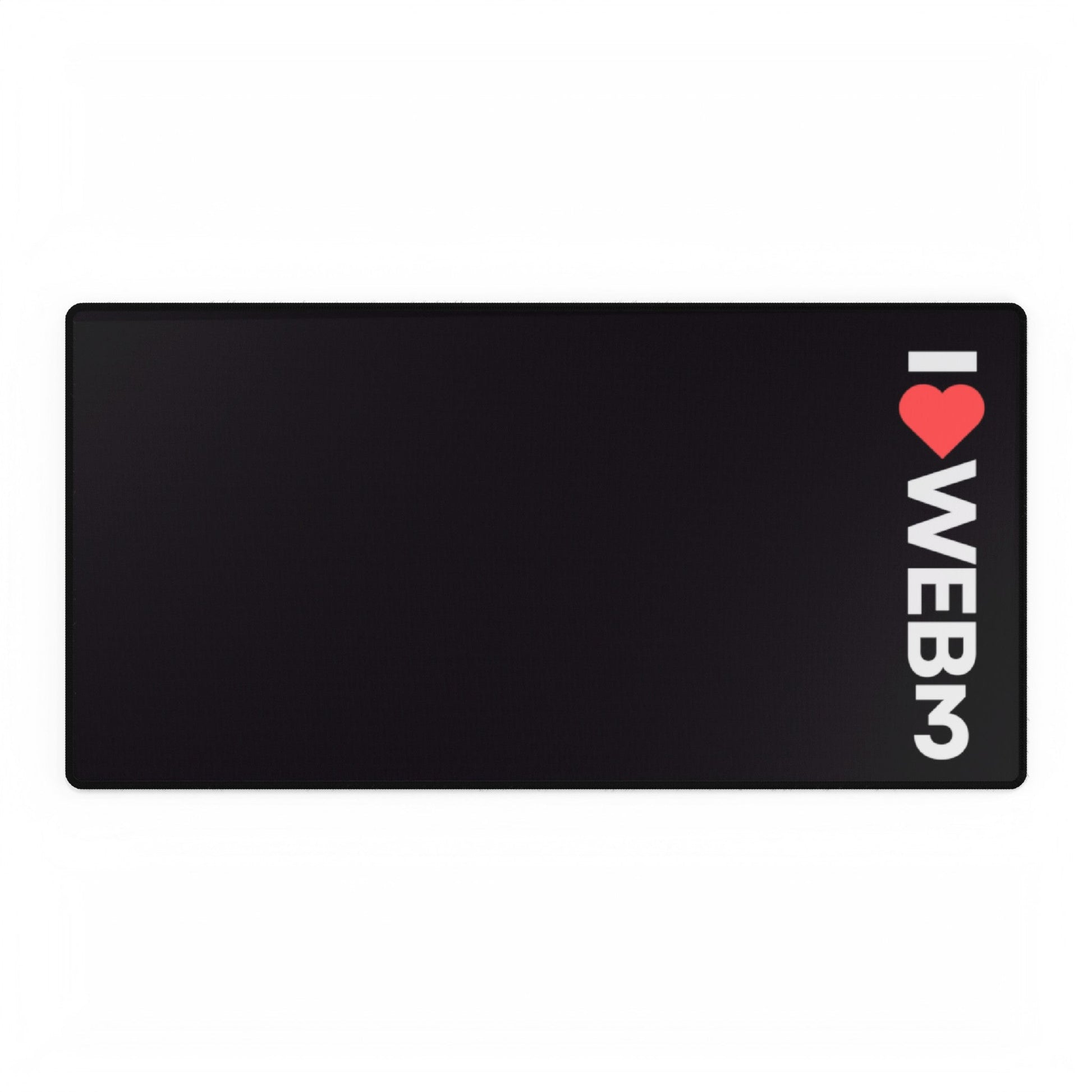 I <3 WEB3 Black Desk Mat - Coder Cave