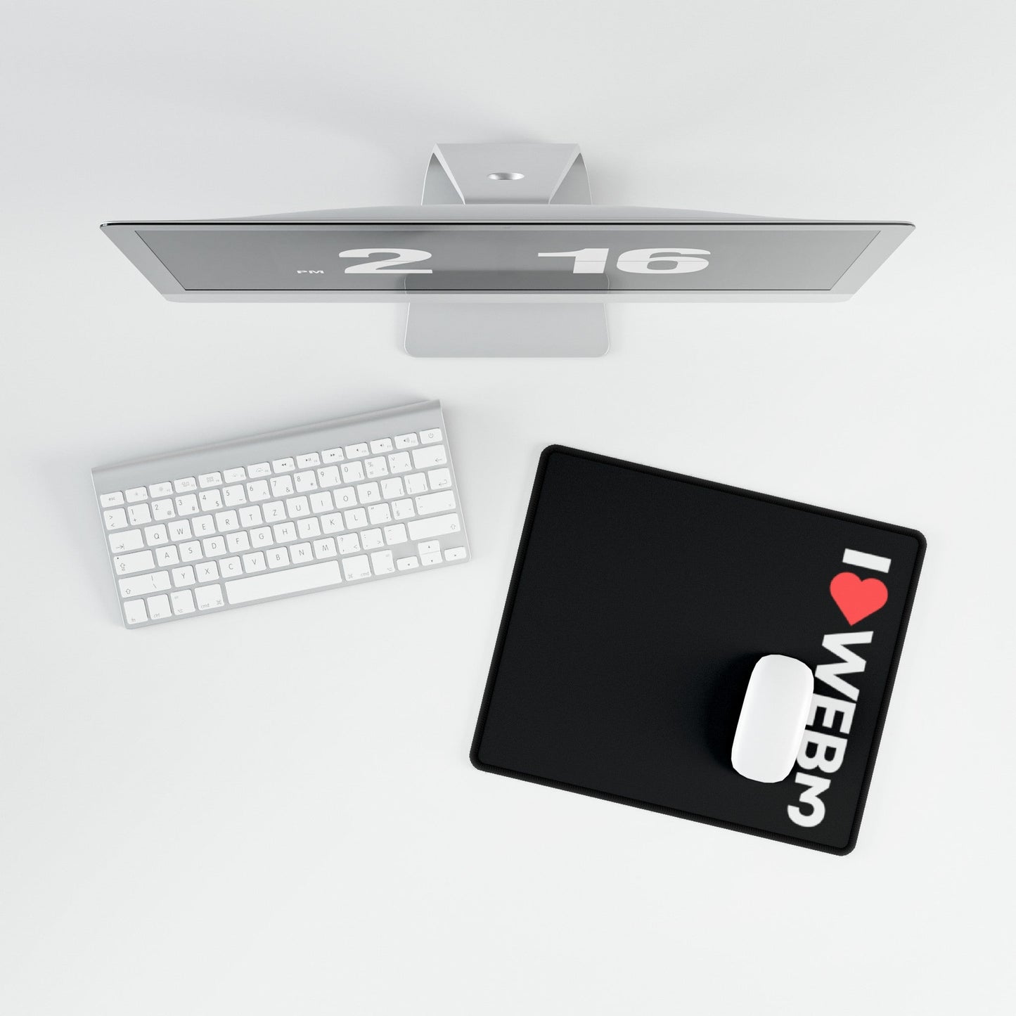 I <3 WEB3 Black Desk Mat - Coder Cave