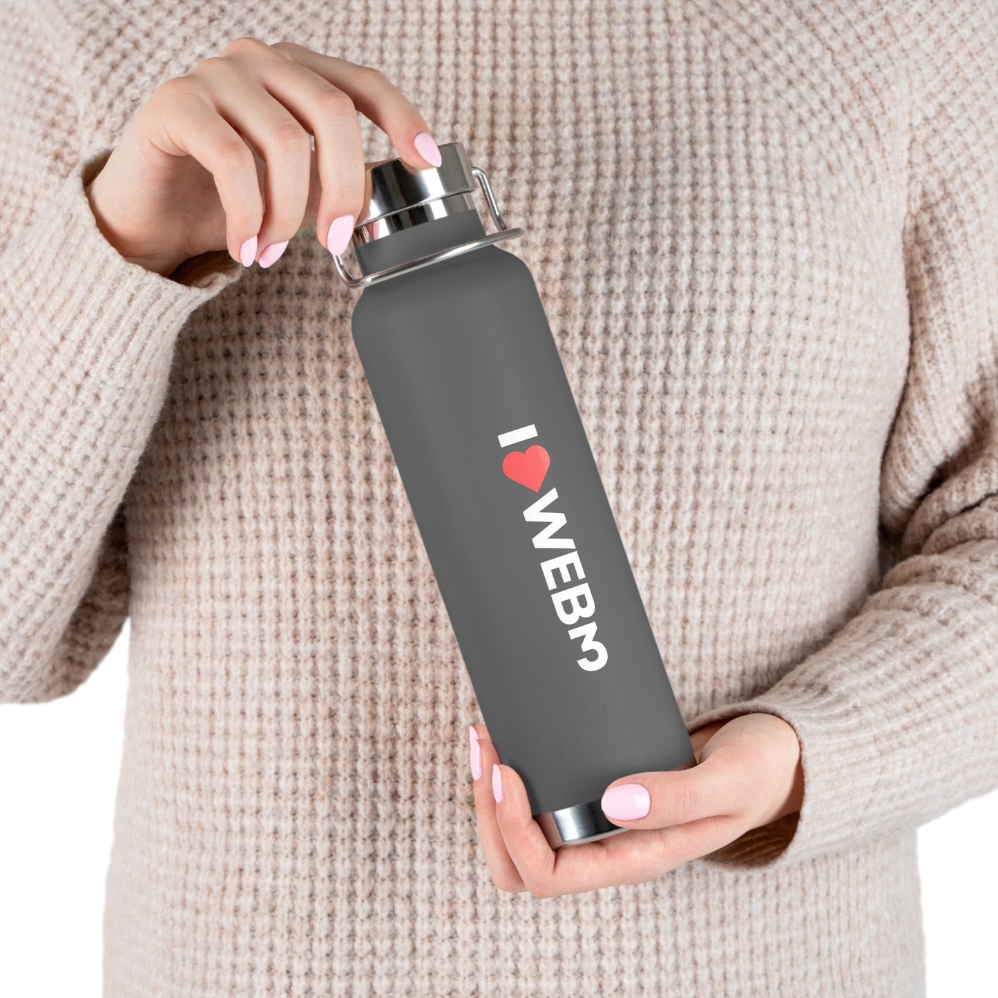 I <3 WEB3 Copper Vacuum Insulated Bottle, 22oz - Coder Cave