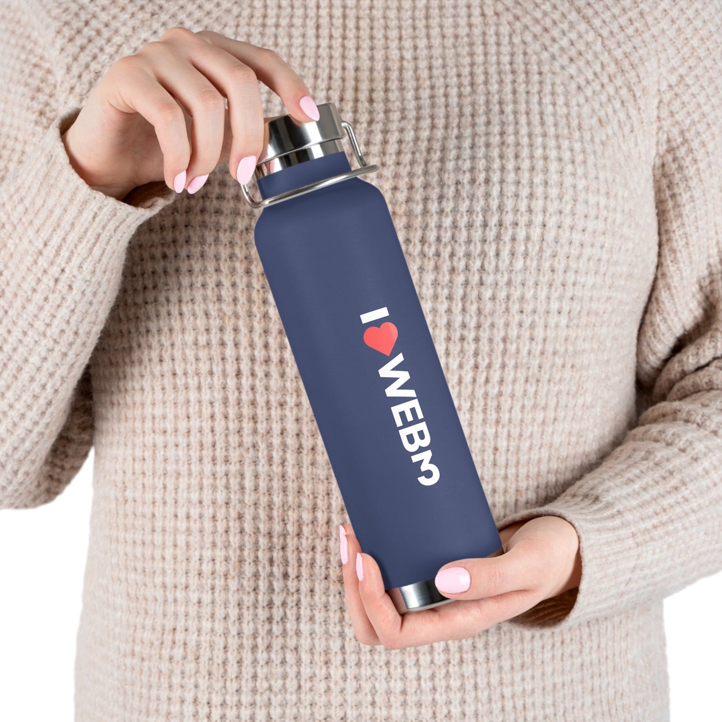 I <3 WEB3 Copper Vacuum Insulated Bottle, 22oz - Coder Cave
