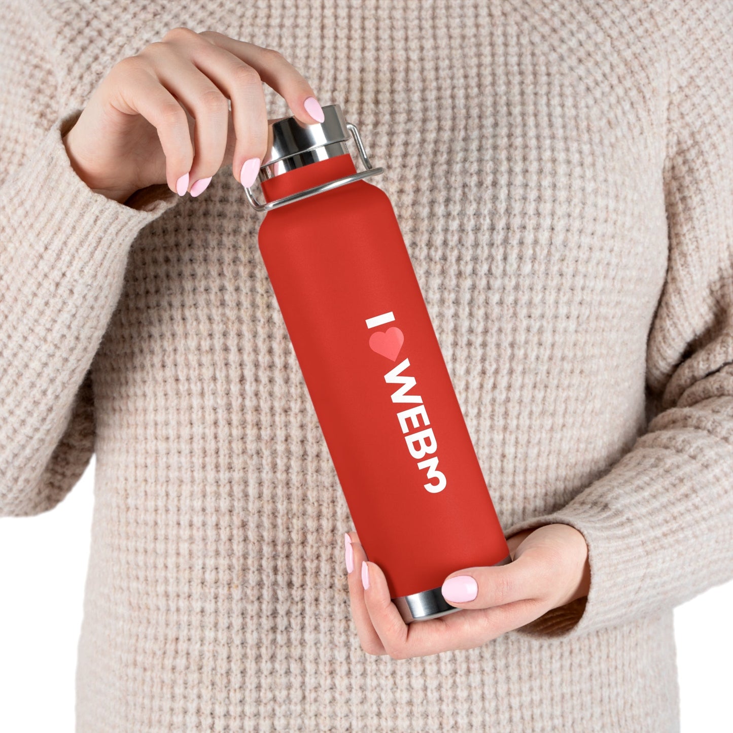 I <3 WEB3 Copper Vacuum Insulated Bottle, 22oz - Coder Cave