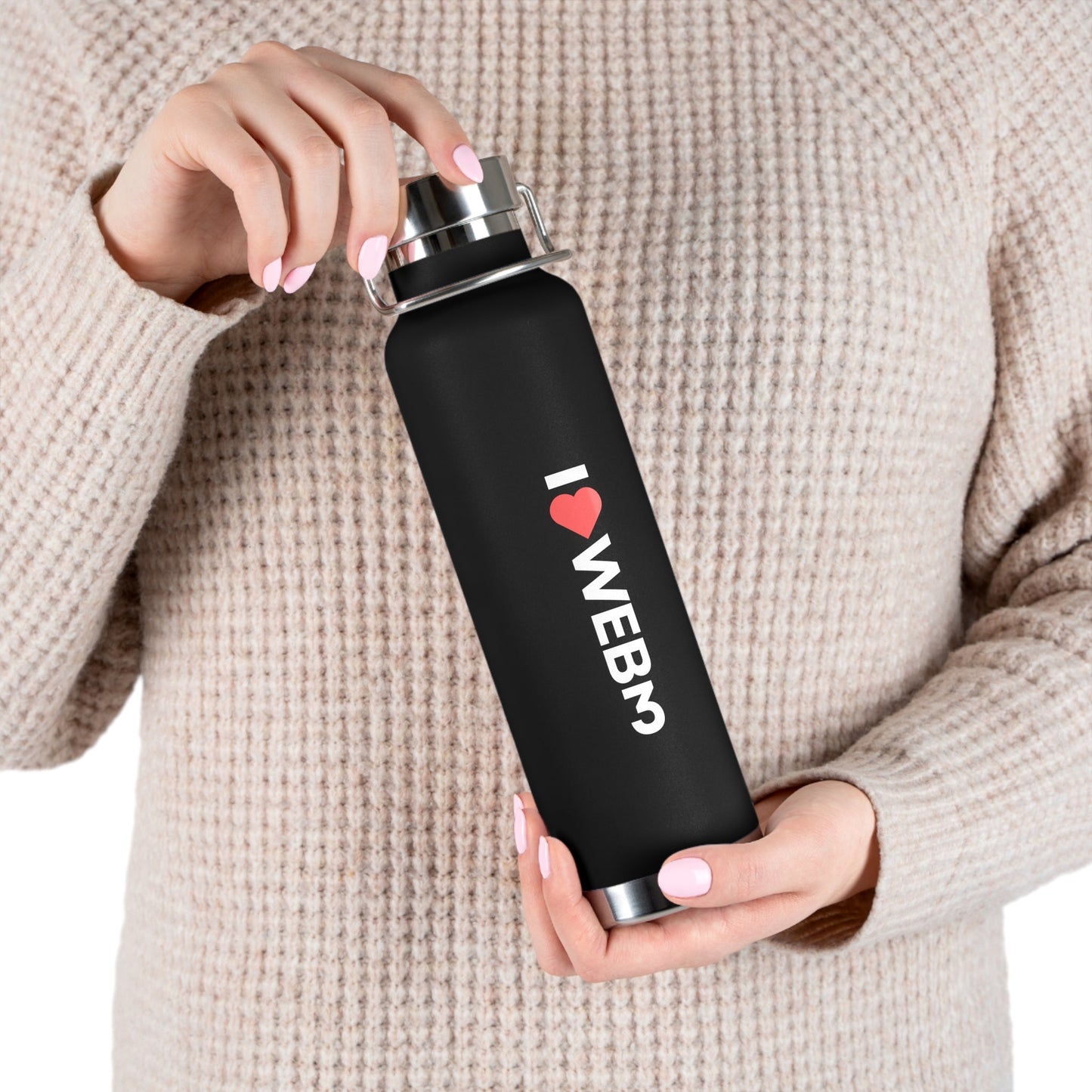 I <3 WEB3 Copper Vacuum Insulated Bottle, 22oz - Coder Cave