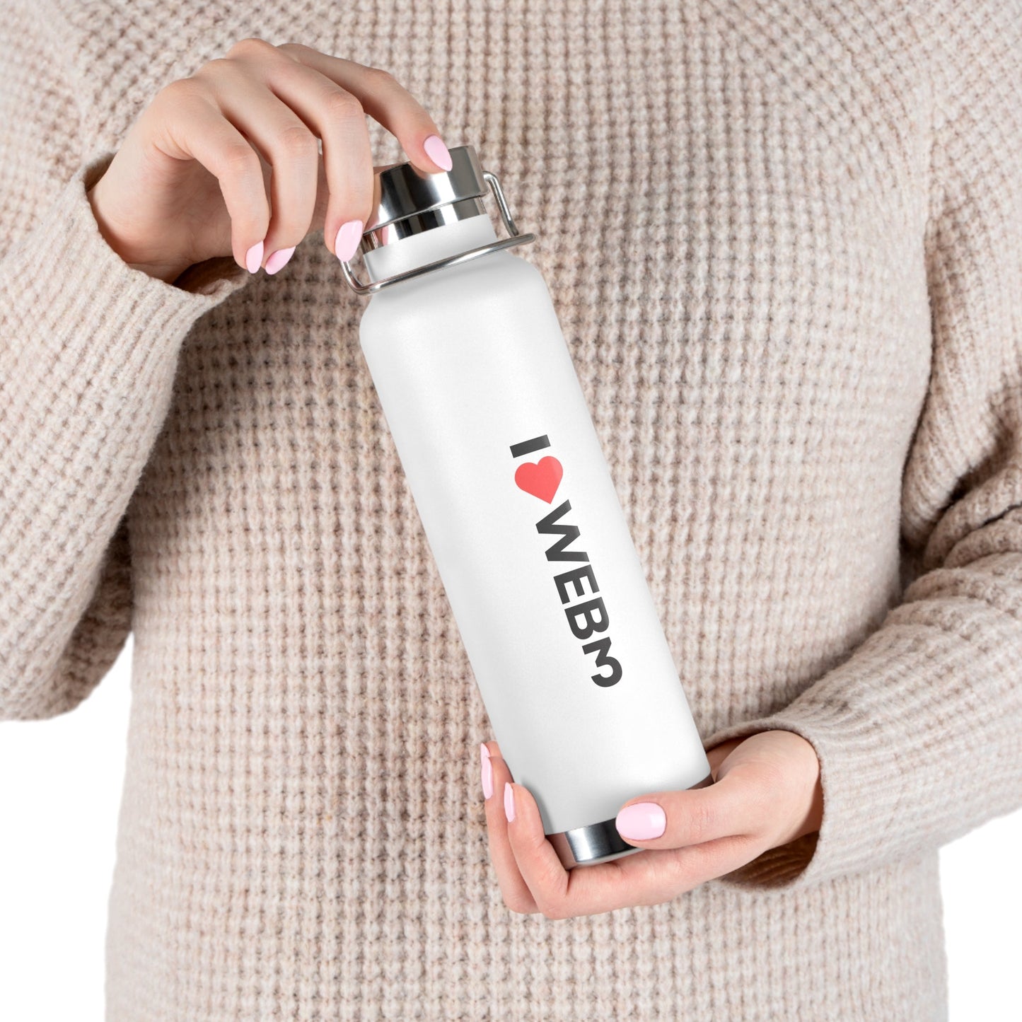 I <3 WEB3 Copper Vacuum Insulated Bottle, 22oz - Coder Cave