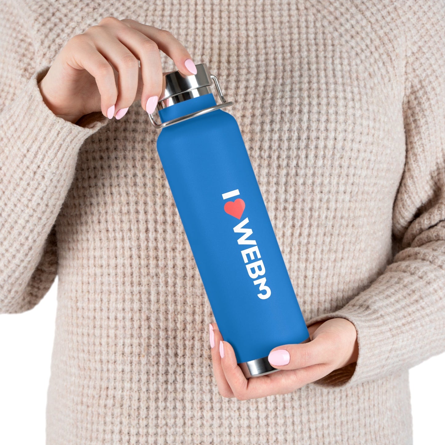 I <3 WEB3 Copper Vacuum Insulated Bottle, 22oz - Coder Cave