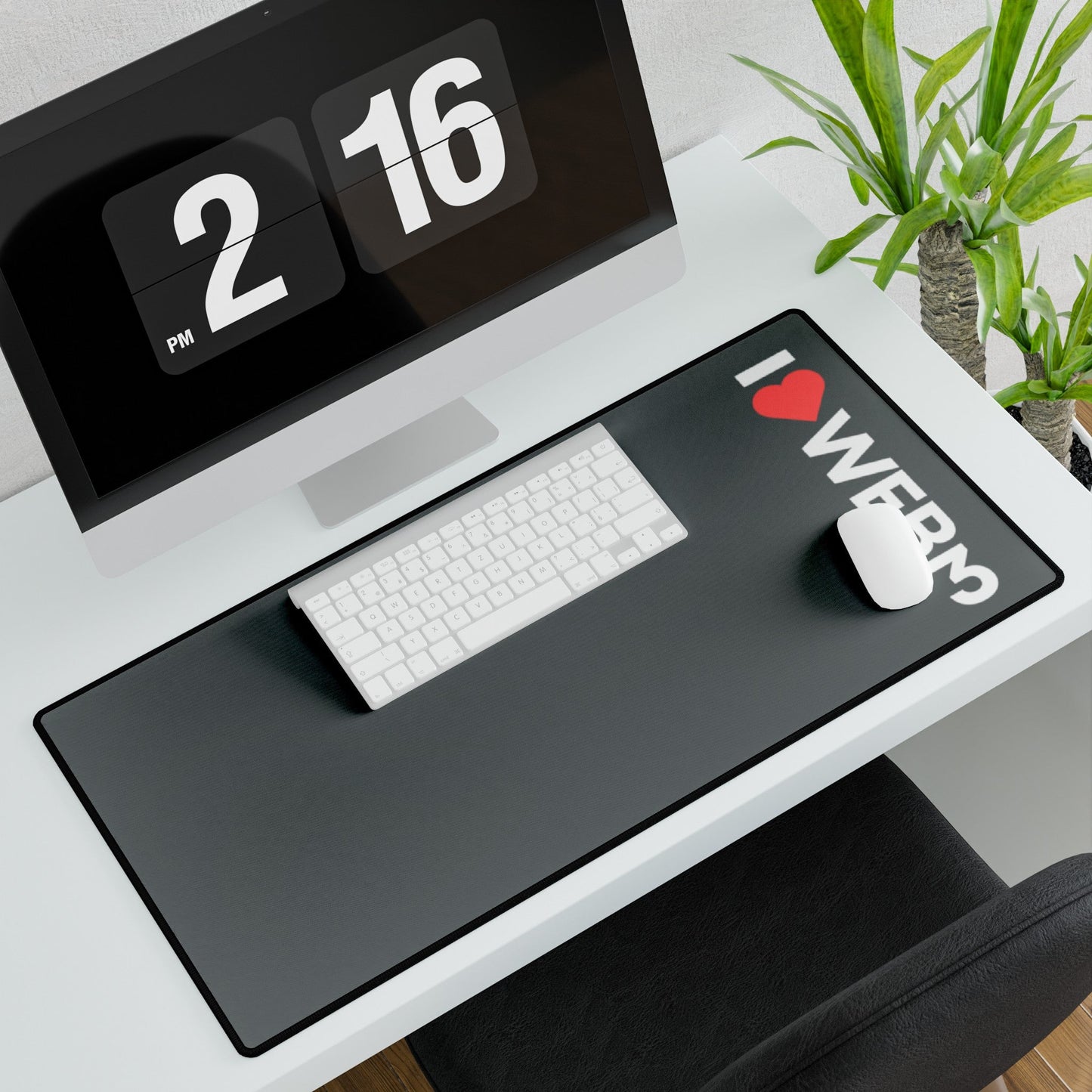 I <3 WEB3 Grey Desk Mat - Coder Cave