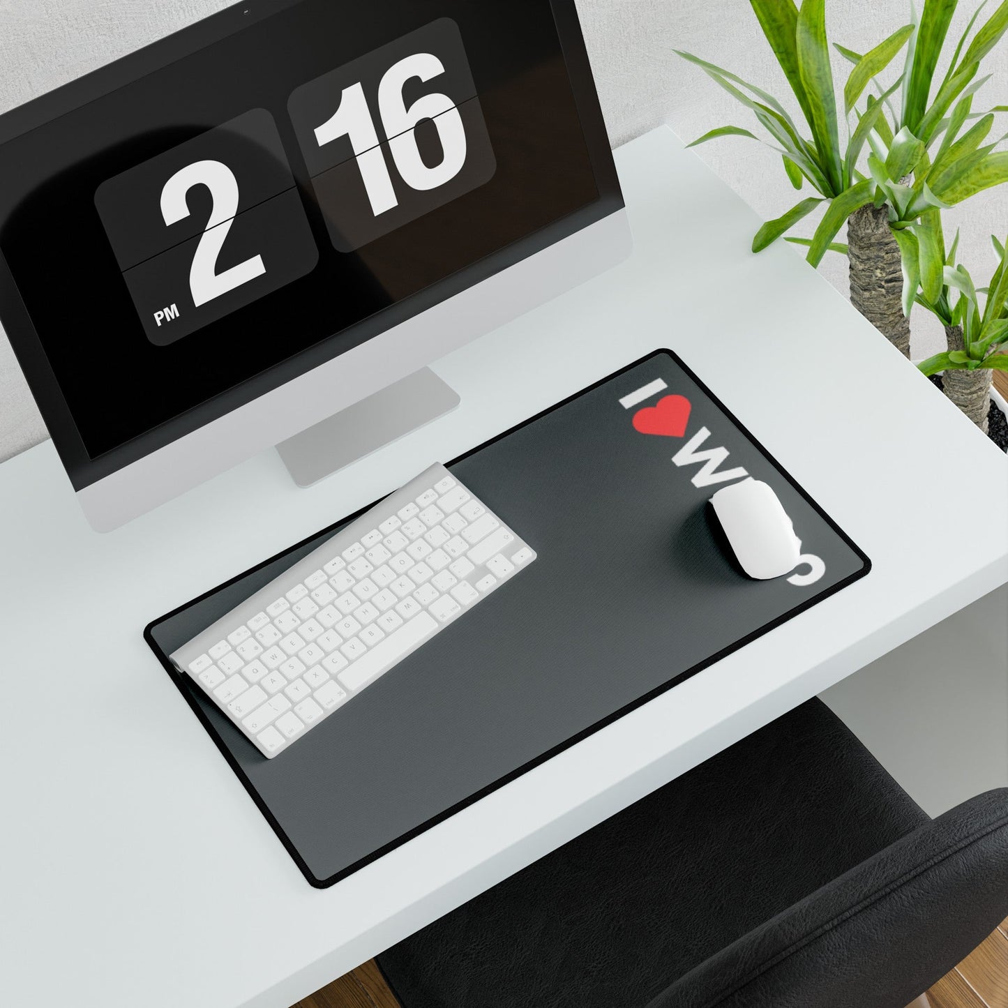 I <3 WEB3 Grey Desk Mat - Coder Cave