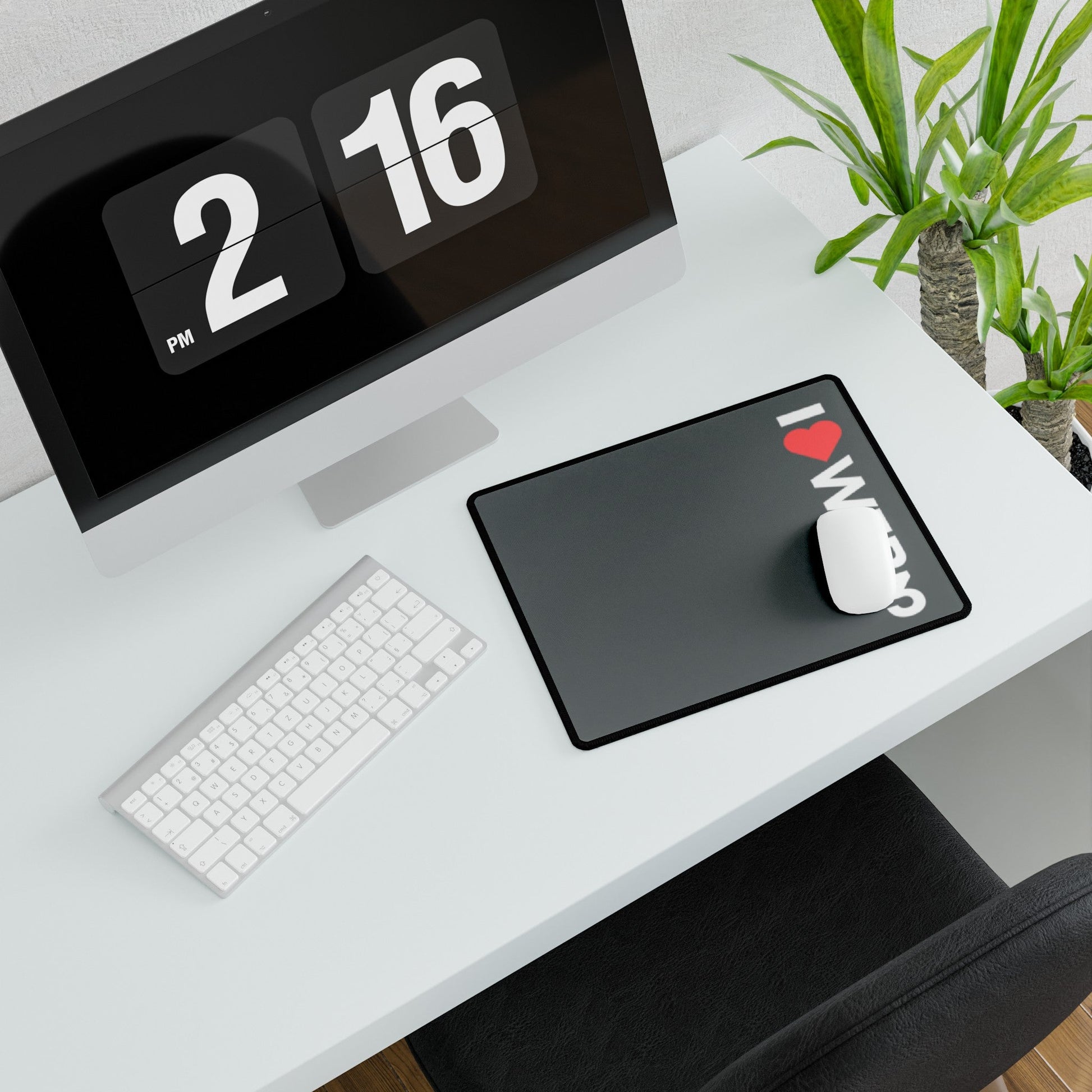 I <3 WEB3 Grey Desk Mat - Coder Cave
