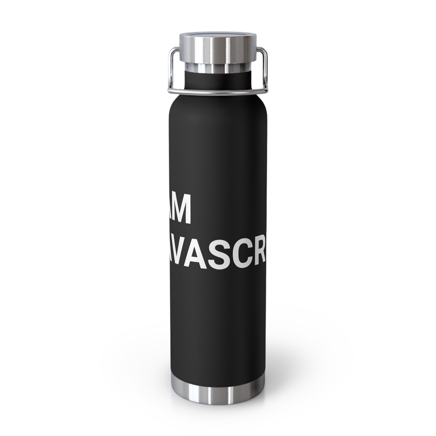 "I am JavaScript" Copper Vacuum Insulated Bottle, 22oz - Coder Cave