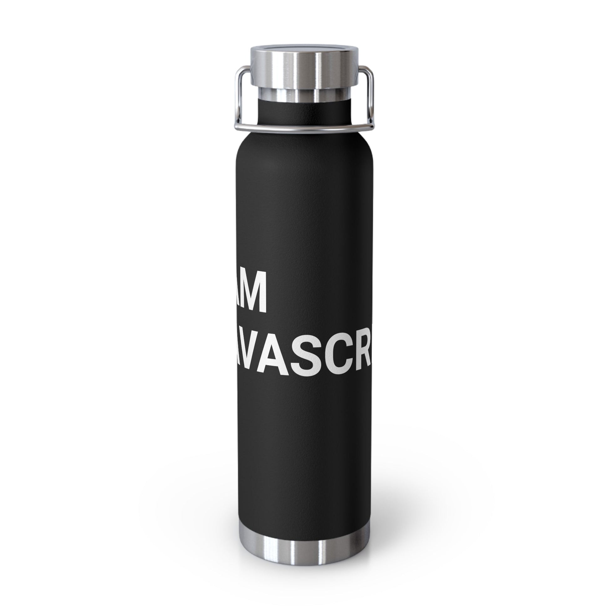 "I am JavaScript" Copper Vacuum Insulated Bottle, 22oz - Coder Cave