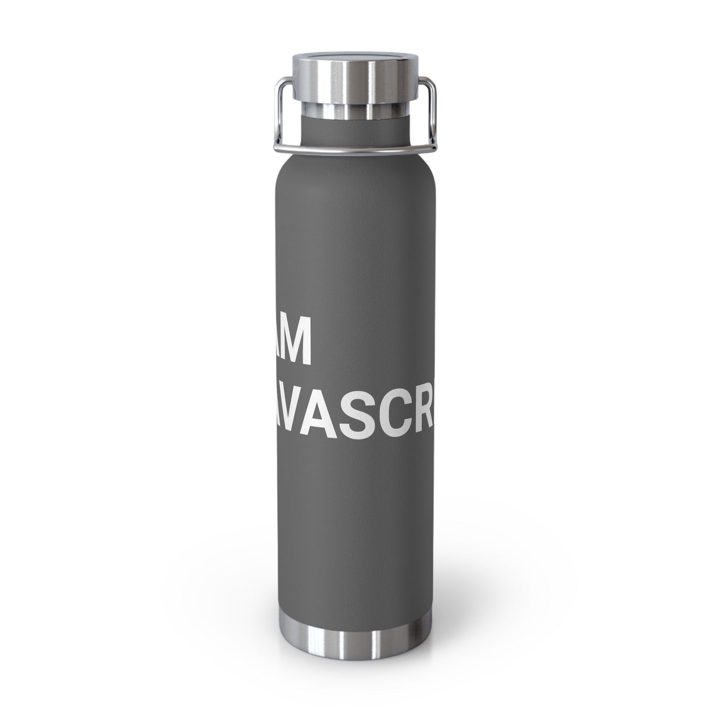 "I am JavaScript" Copper Vacuum Insulated Bottle, 22oz - Coder Cave