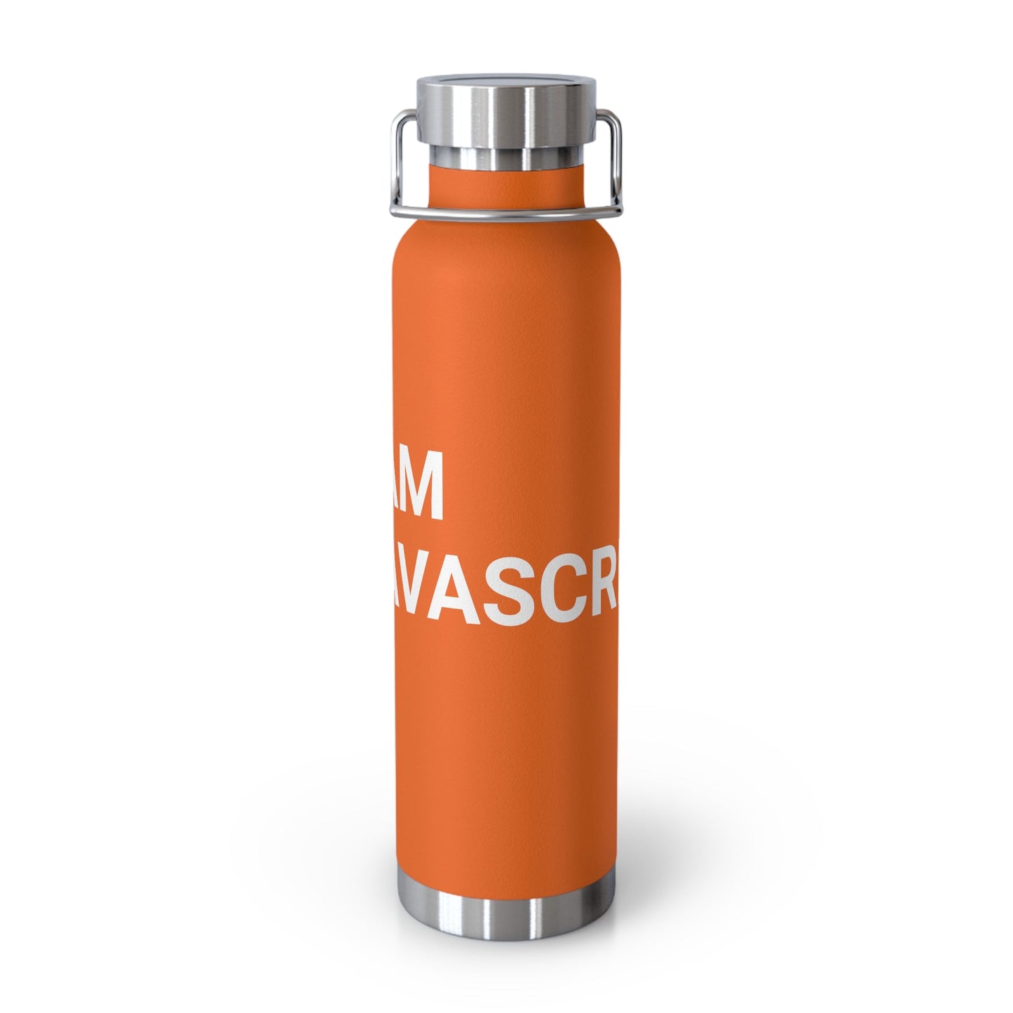 "I am JavaScript" Copper Vacuum Insulated Bottle, 22oz - Coder Cave
