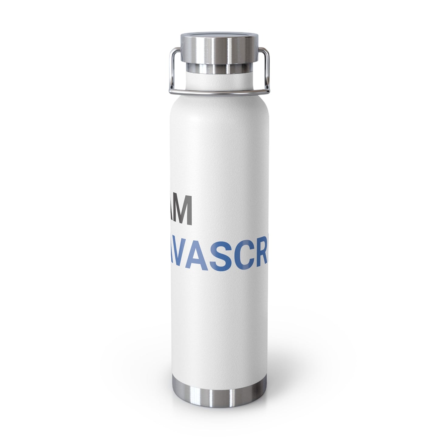 "I am JavaScript" Copper Vacuum Insulated Bottle, 22oz - Coder Cave