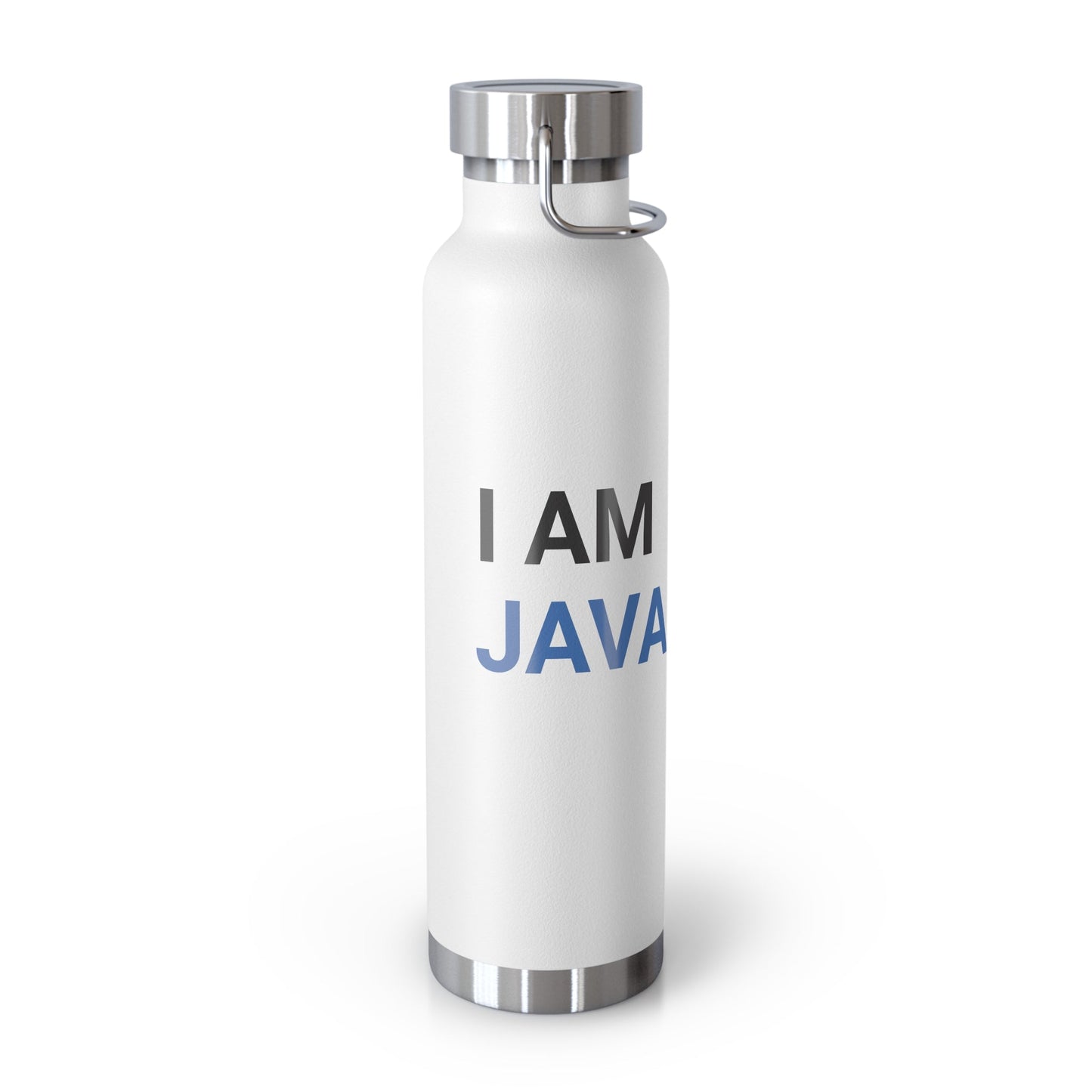 "I am JavaScript" Copper Vacuum Insulated Bottle, 22oz - Coder Cave