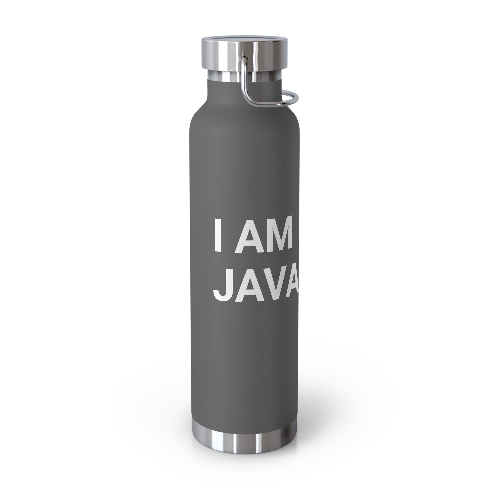 "I am JavaScript" Copper Vacuum Insulated Bottle, 22oz - Coder Cave